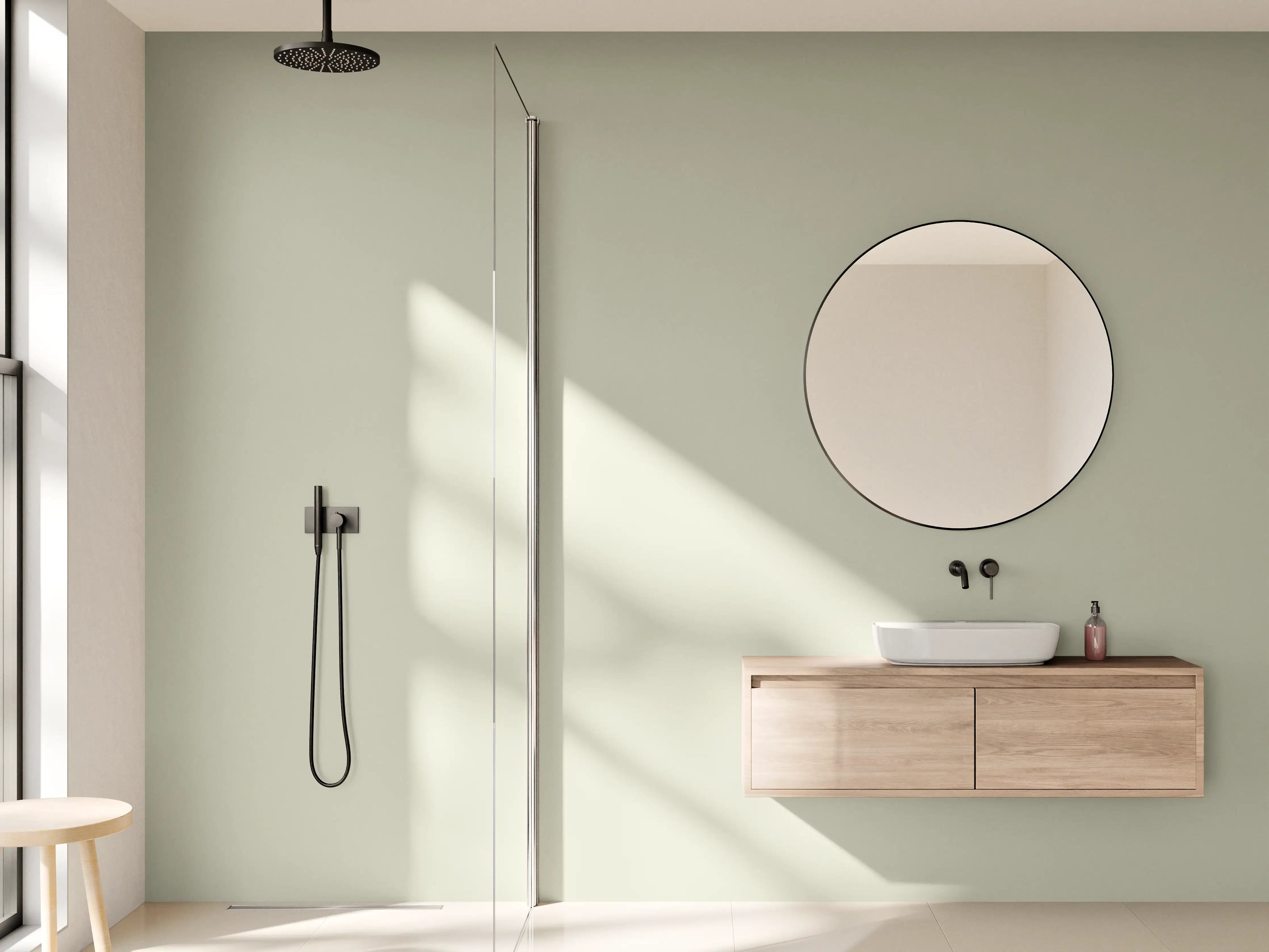 Wandverkleidung Bad - RAL 7032 (Kieselgrau)