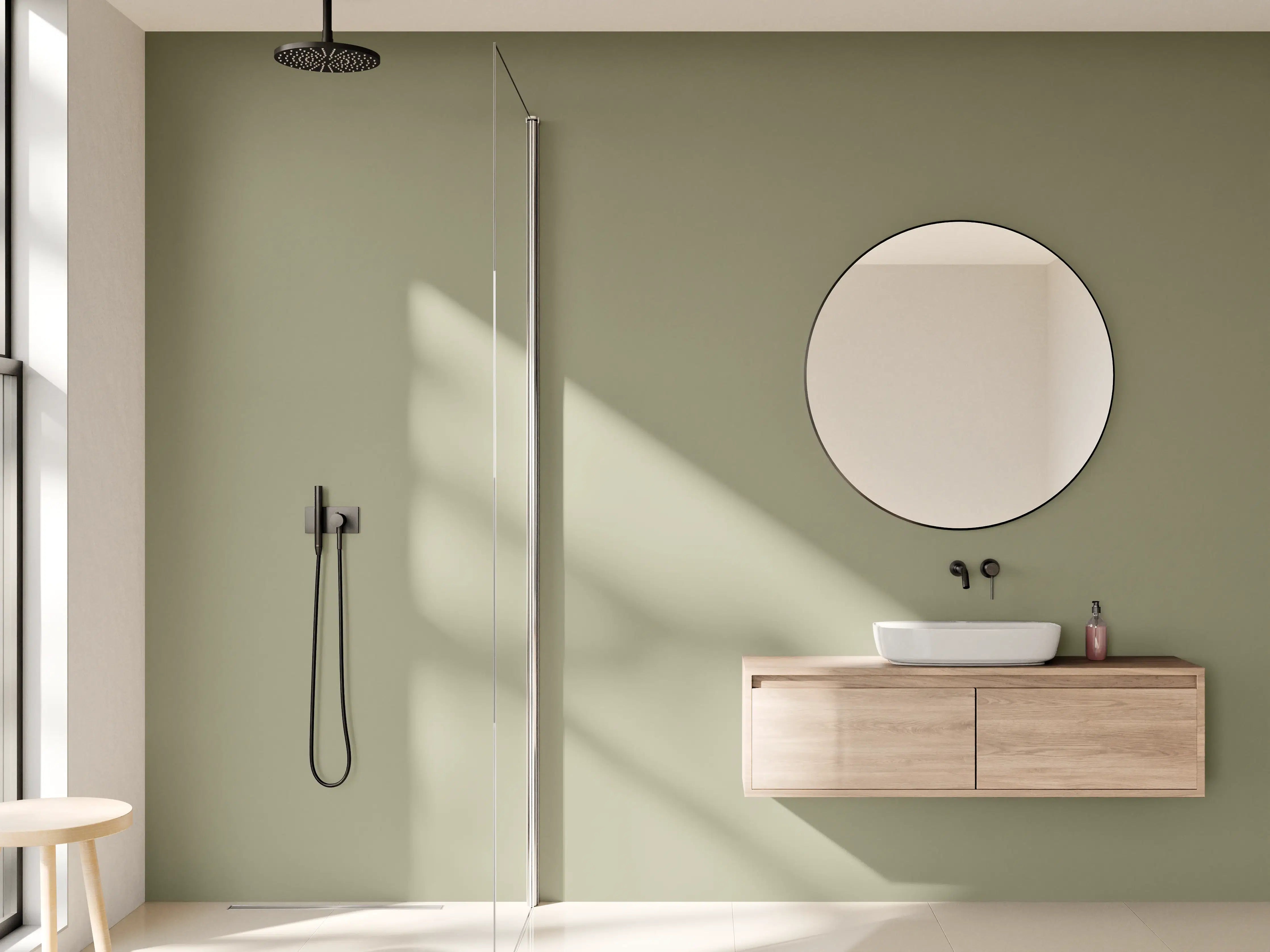 Wandverkleidung Bad - RAL 7034 (Gelbgrau)