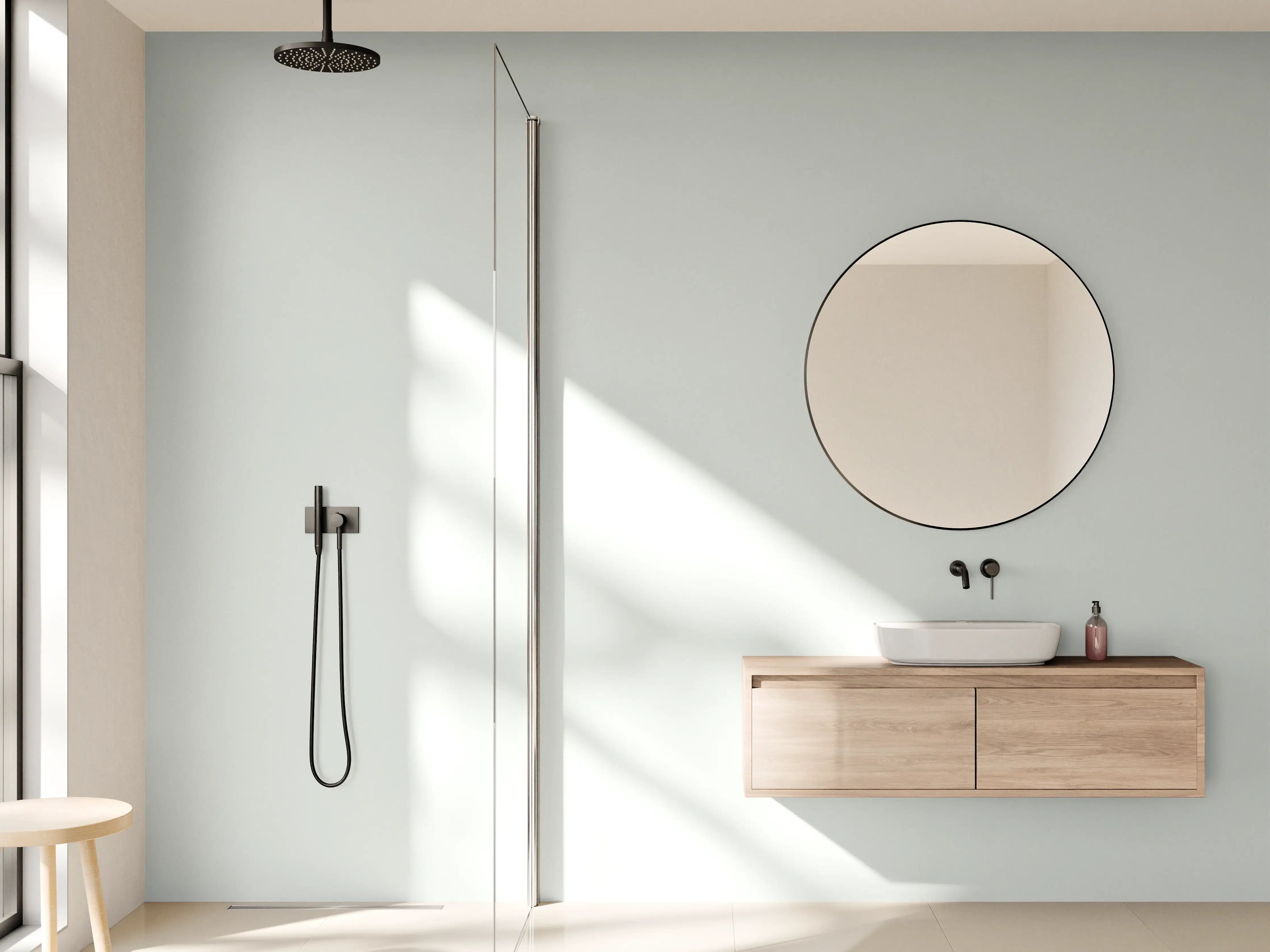 Wandverkleidung Bad - RAL 7035 (Hellgrau)