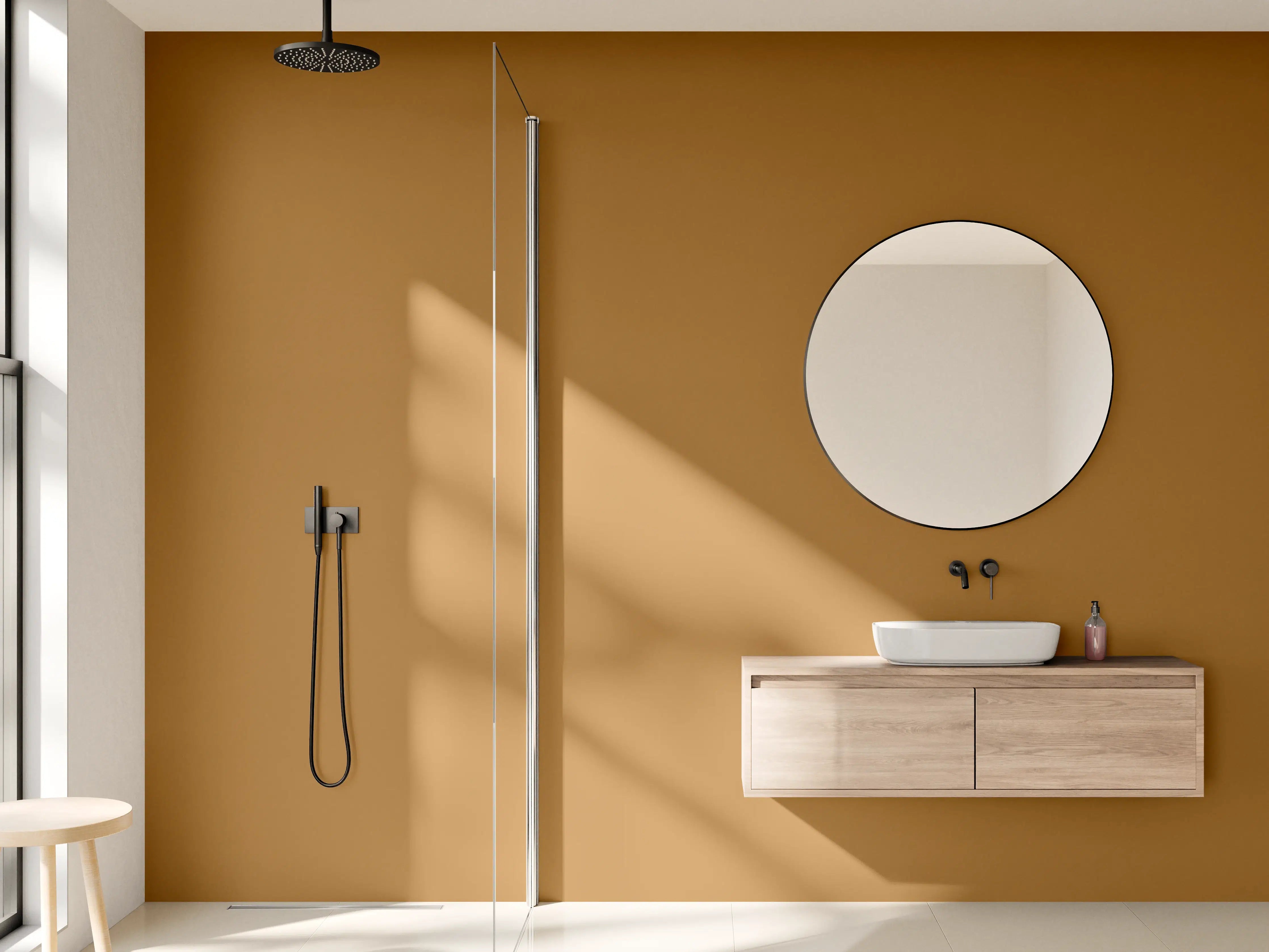 Wandverkleidung Bad - RAL 8001 (Ockerbraun)