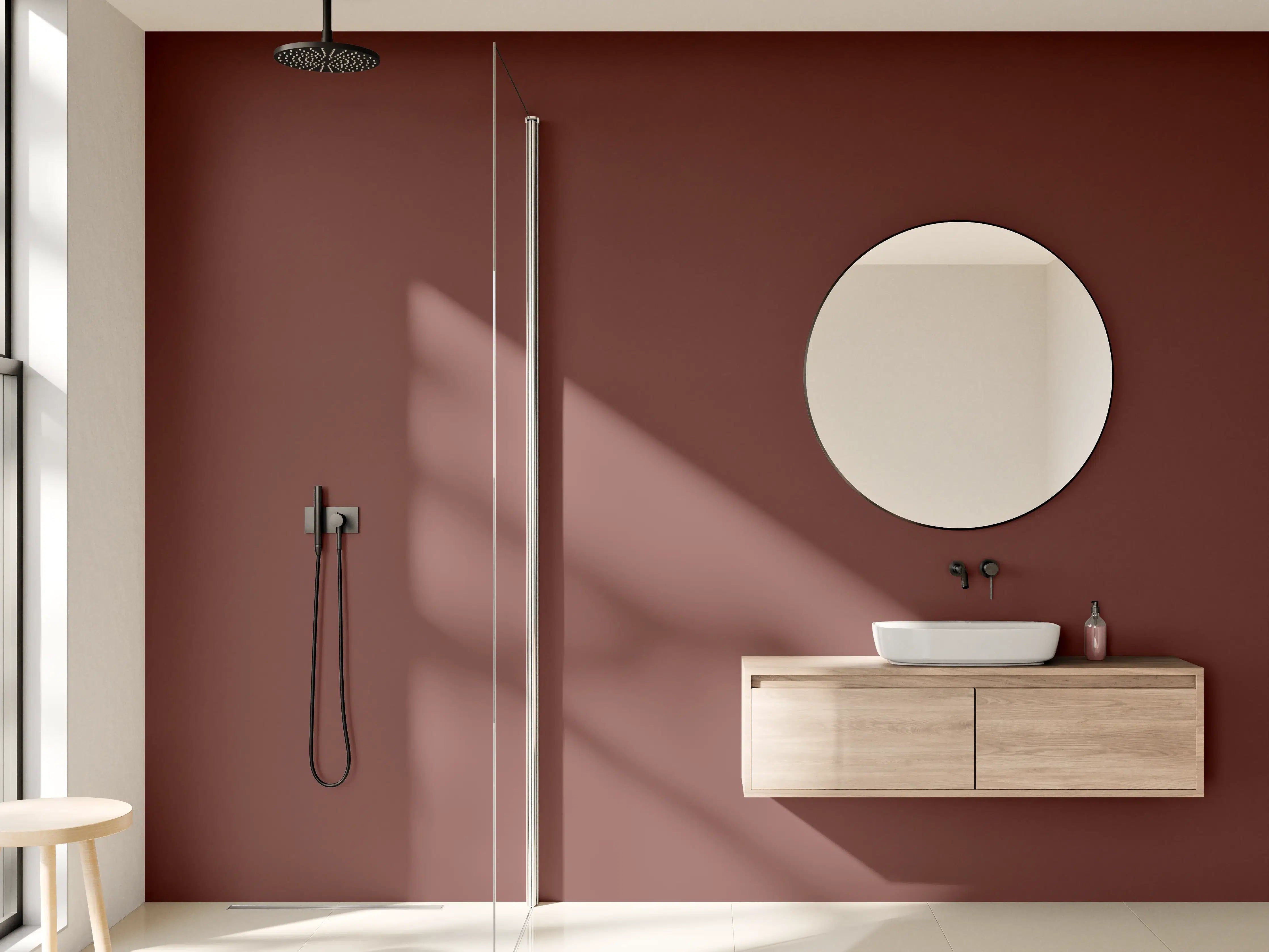 Wandverkleidung Bad - RAL 8012 (Rotbraun)