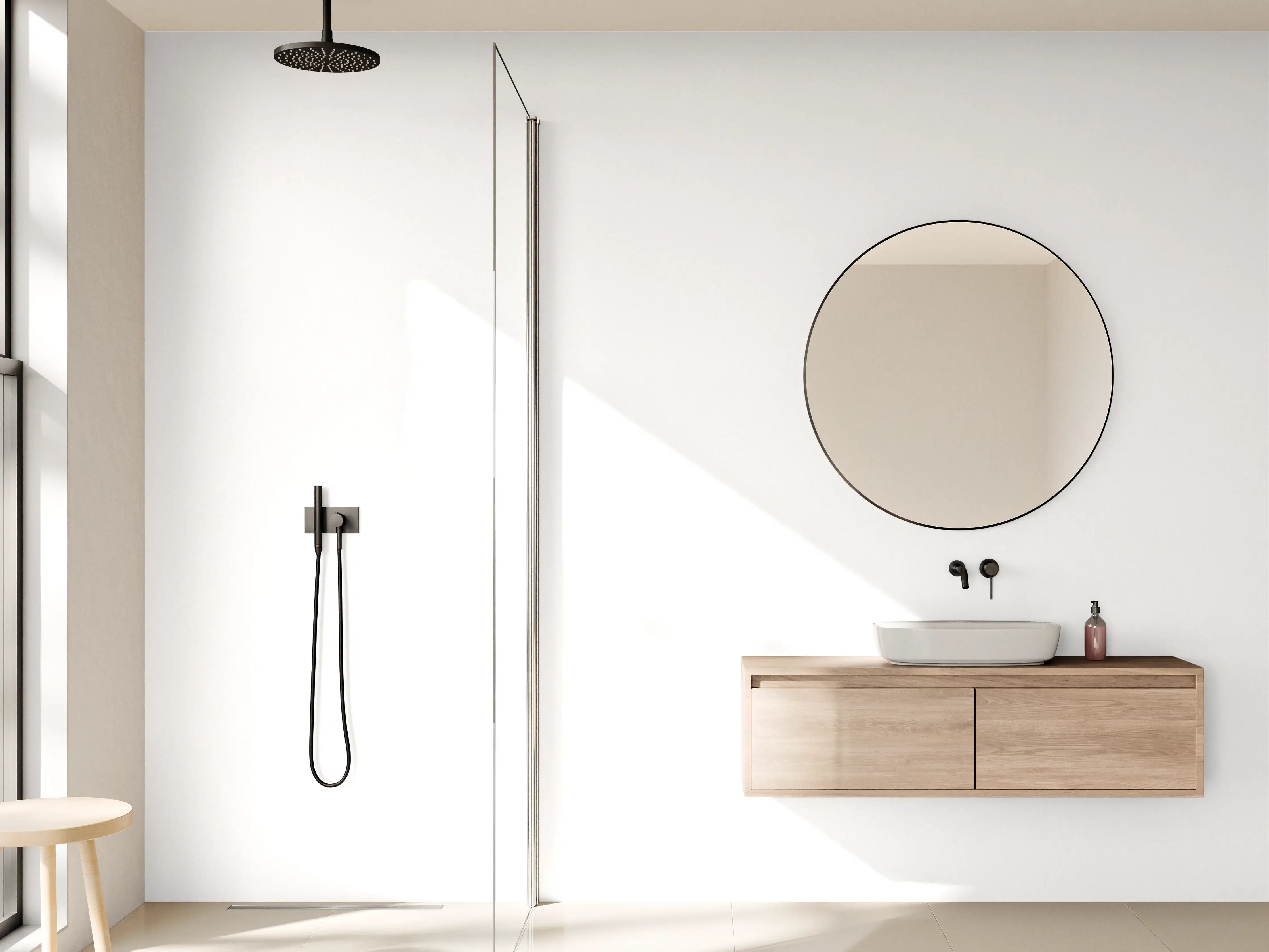 Wandverkleidung Bad - RAL Farbe Weiß