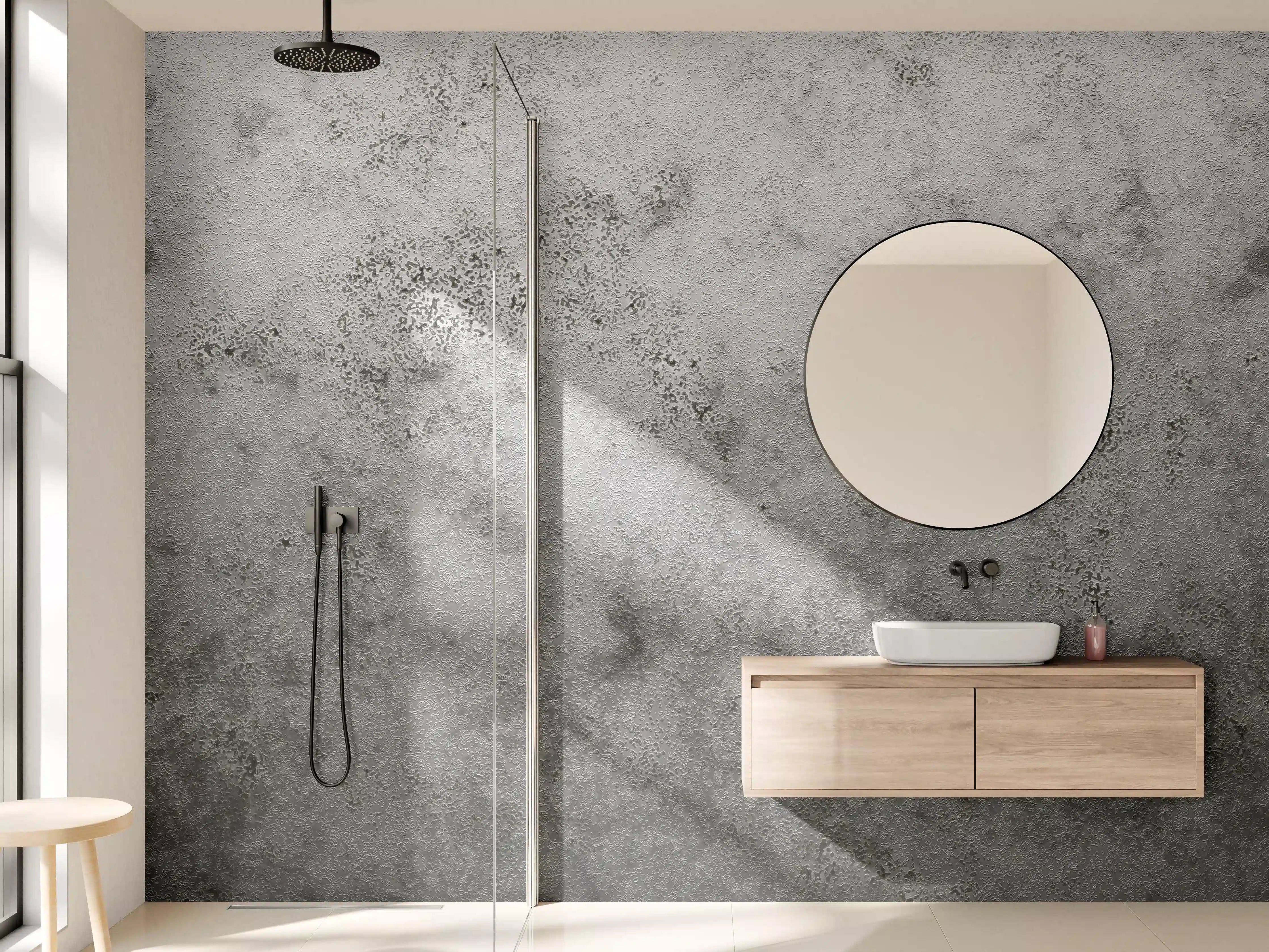 Wandverkleidung Bad - Raue metallische Oberfläche