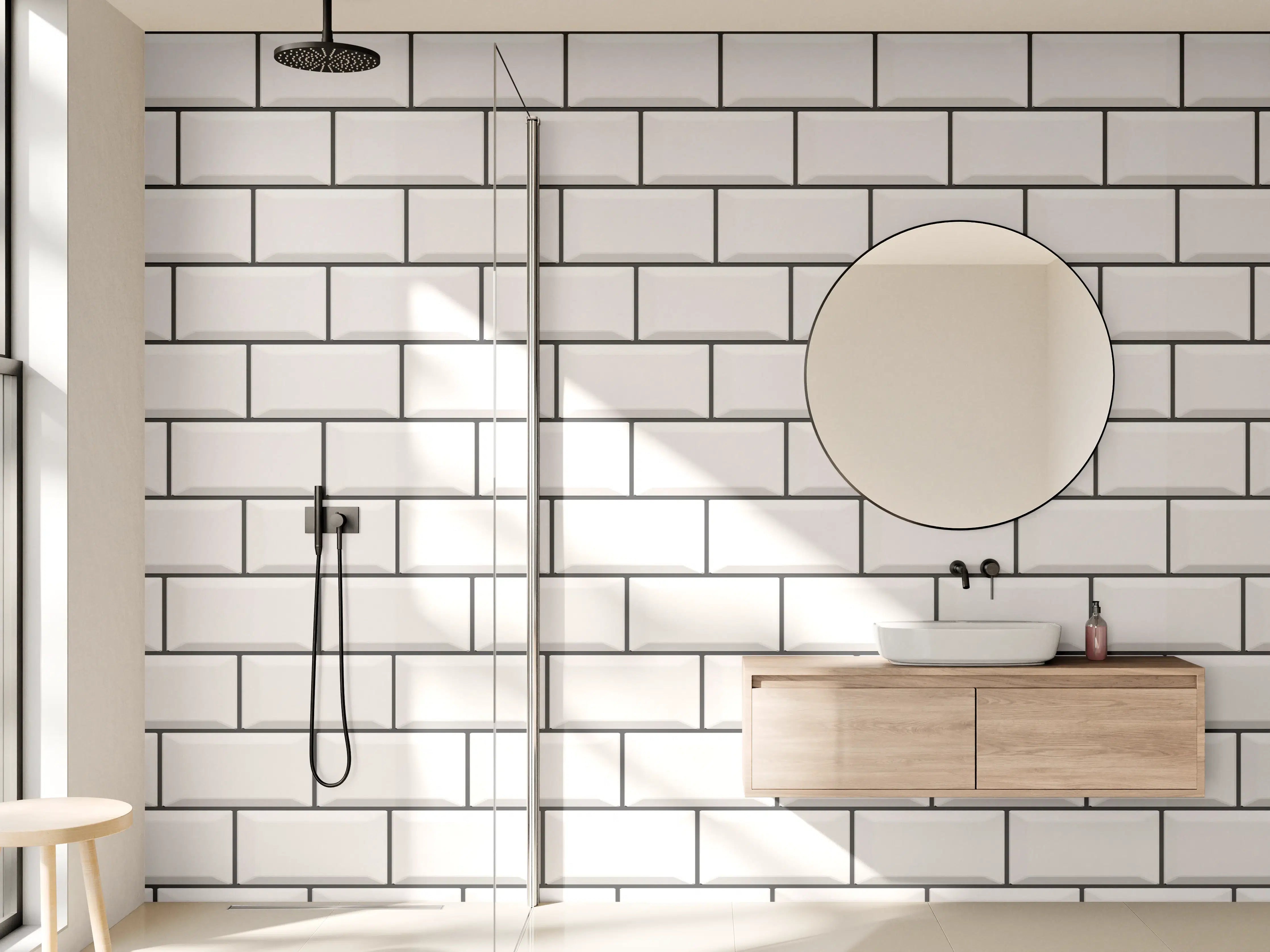 Wandverkleidung Bad - Reiner Weiß Hintergrund