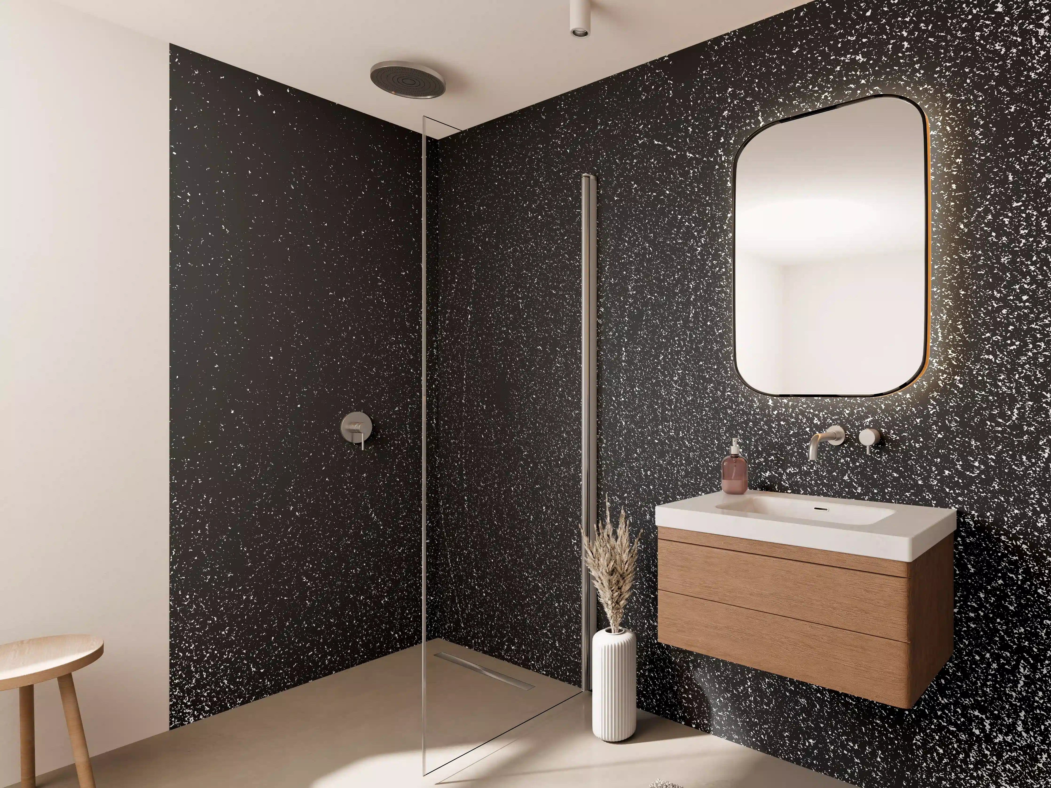 Wandverkleidung Bad - Rostige Metall-Vektorstruktur