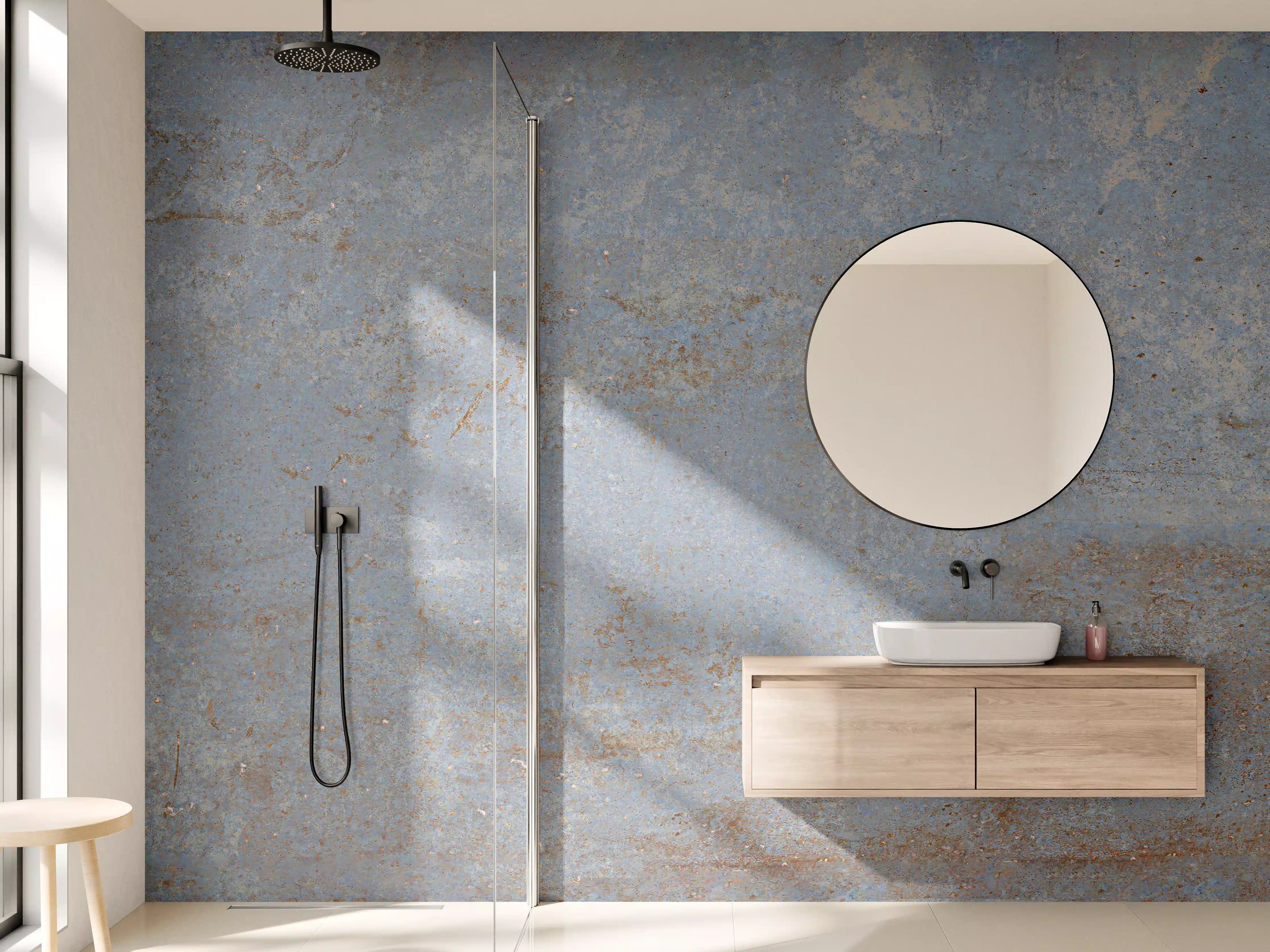 Wandverkleidung Bad - Rostiger Marmor aus Zement Textur