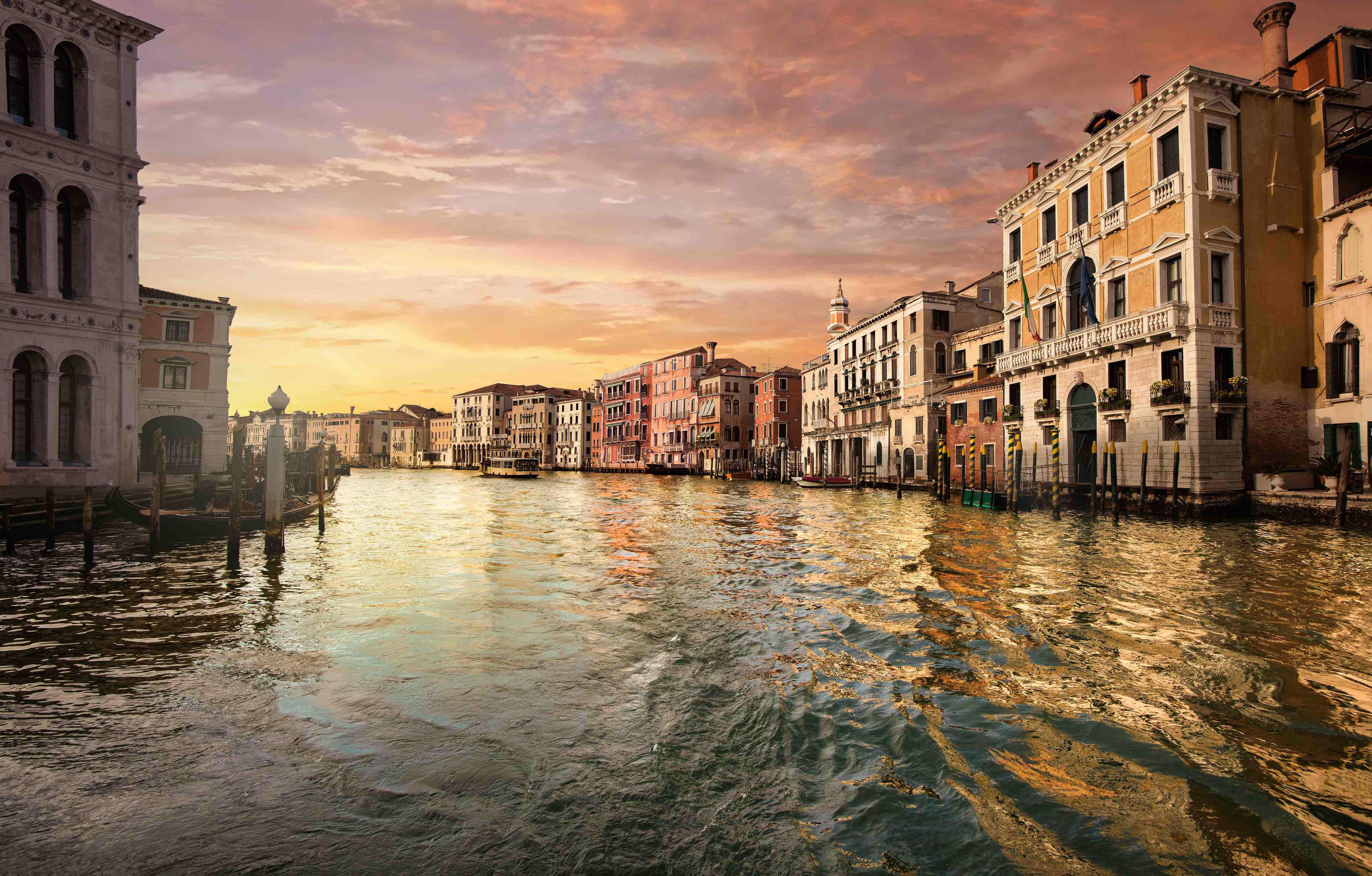Wandverkleidung Bad-Ruhiger Canale Grande am Abend