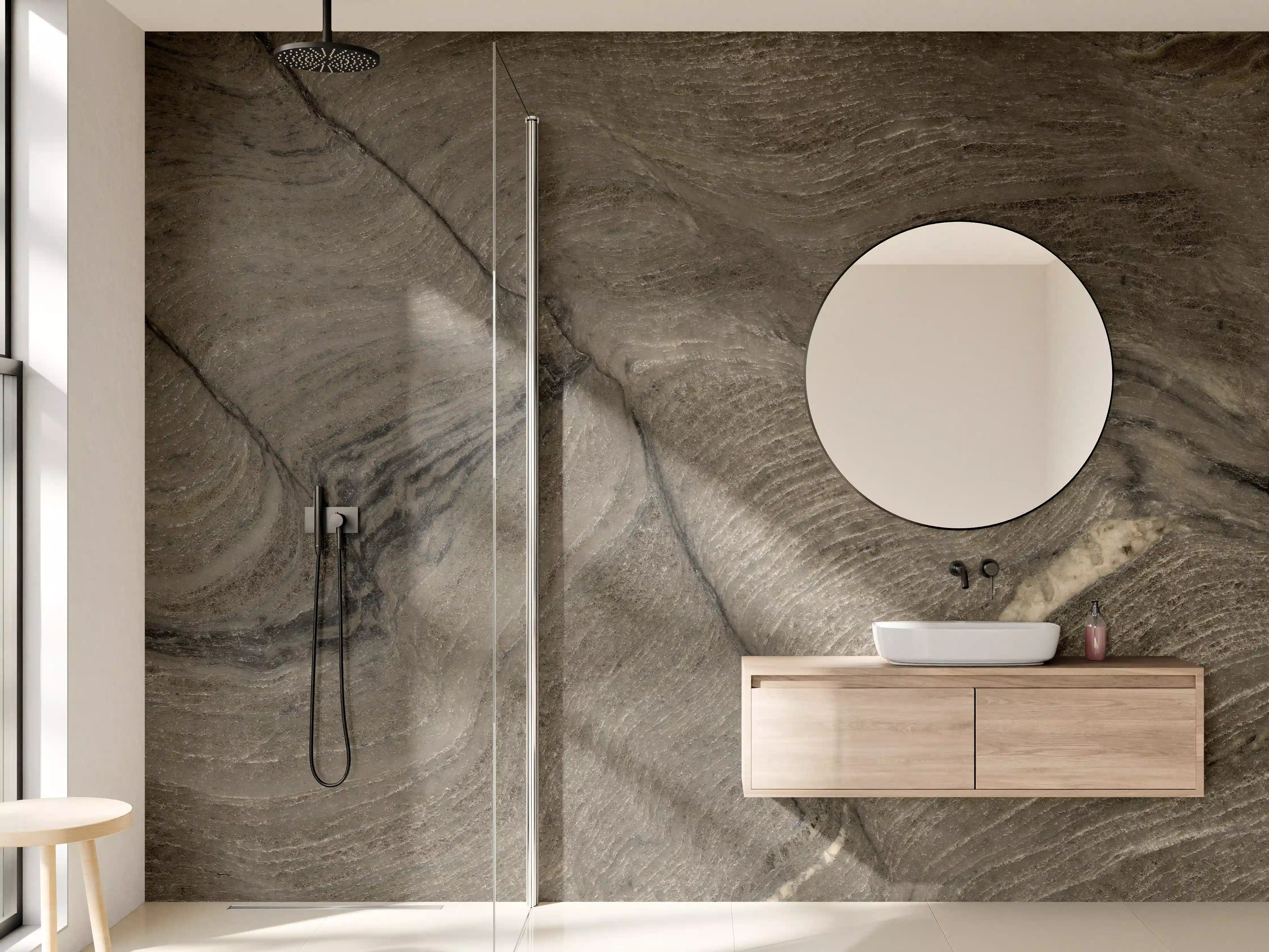 Wandverkleidung Bad - Rustikale Marmor Textur