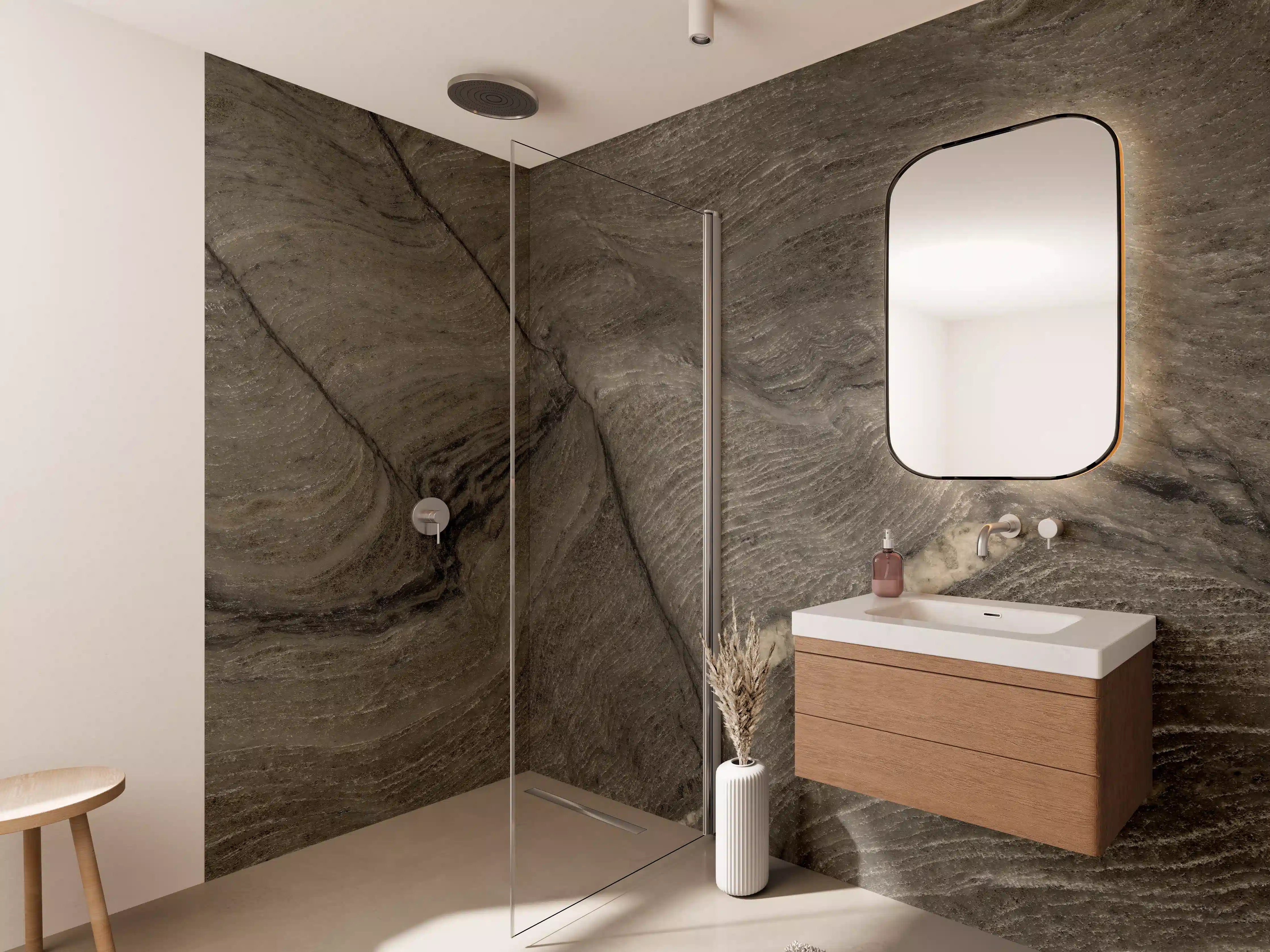 Wandverkleidung Bad - Rustikale Marmor Textur