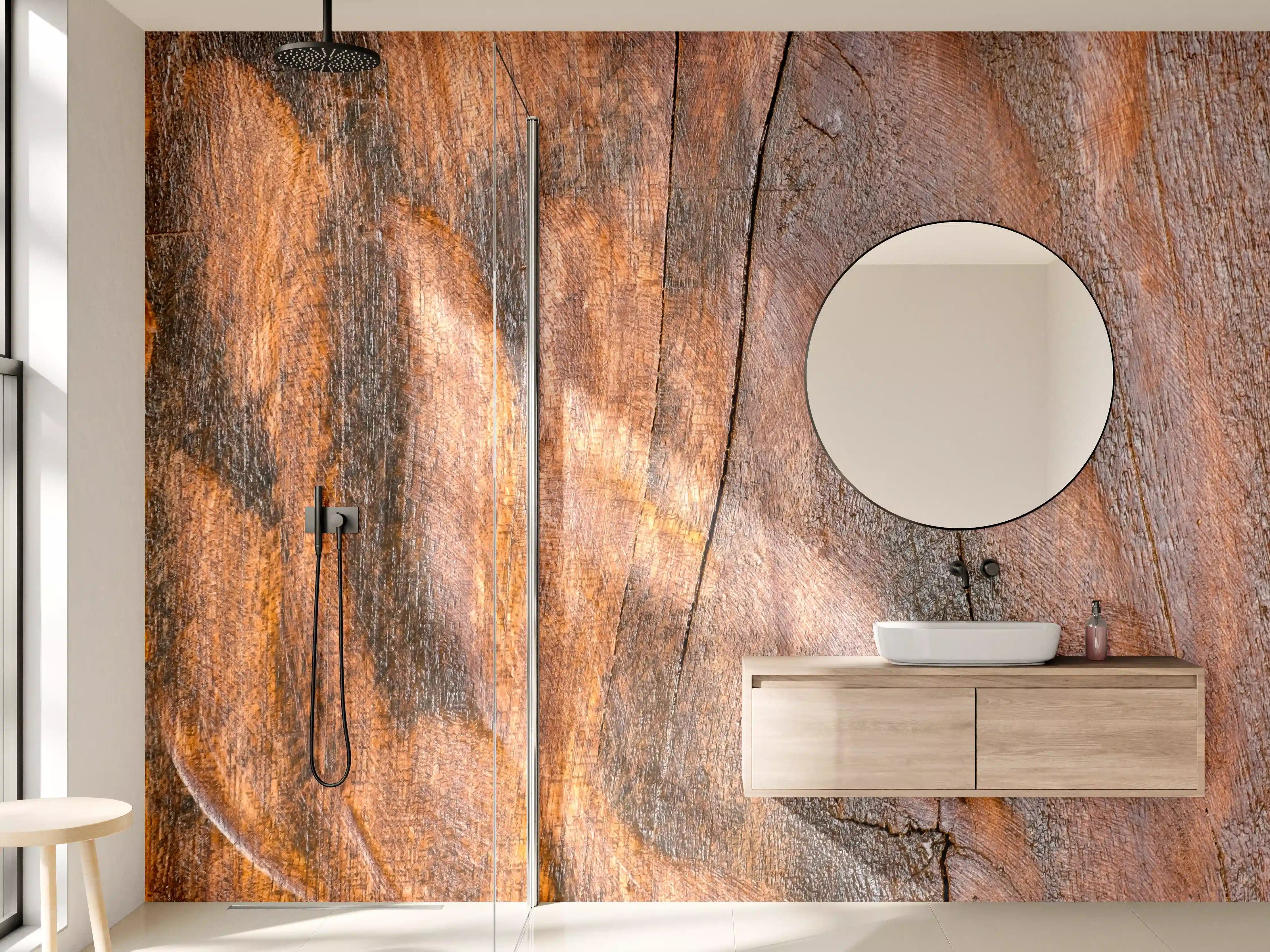 Wandverkleidung Bad - Rustikale Steinoberfläche mit natürlichen Texturen