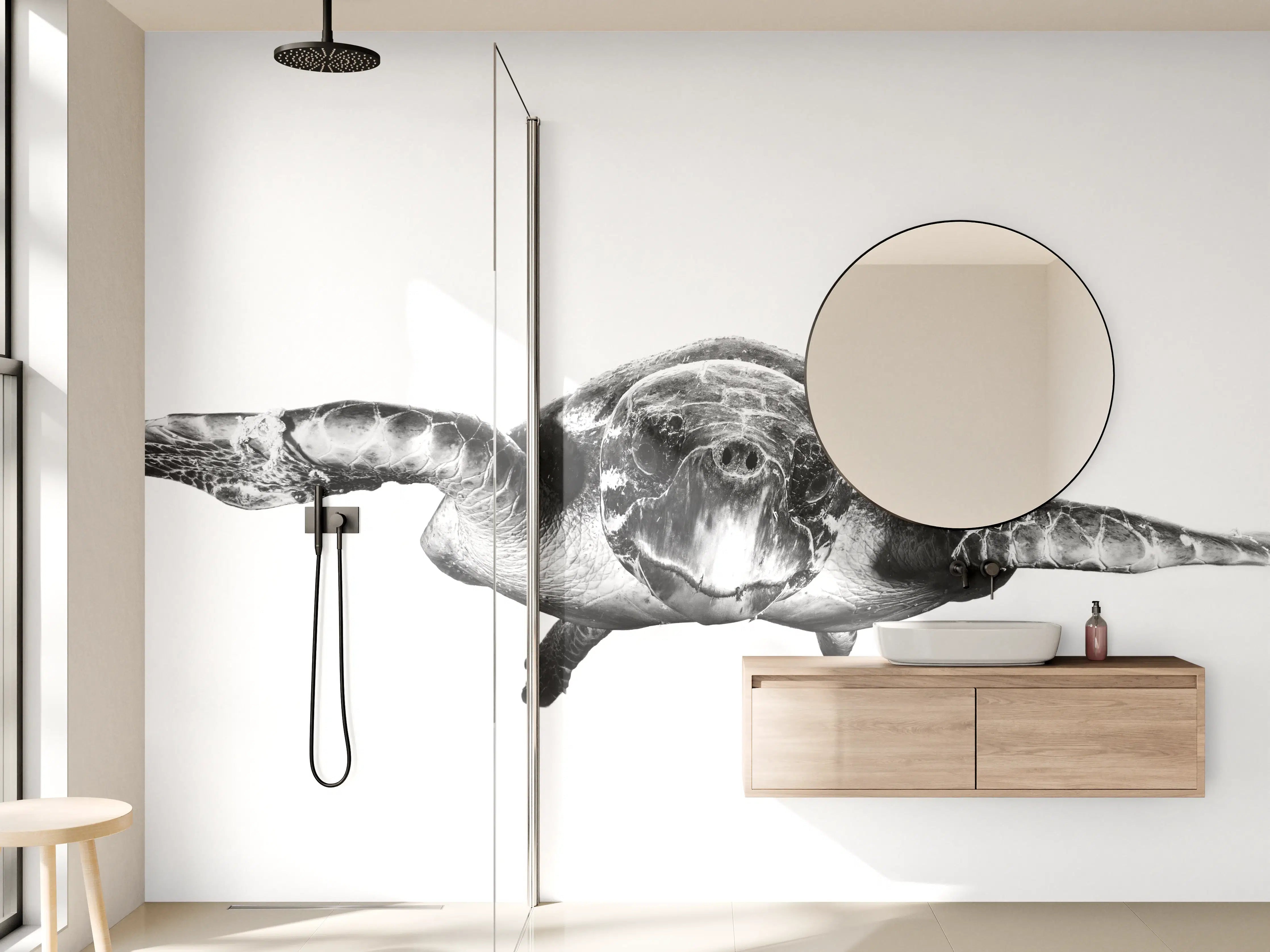 Wandverkleidung Bad - Schildkröte