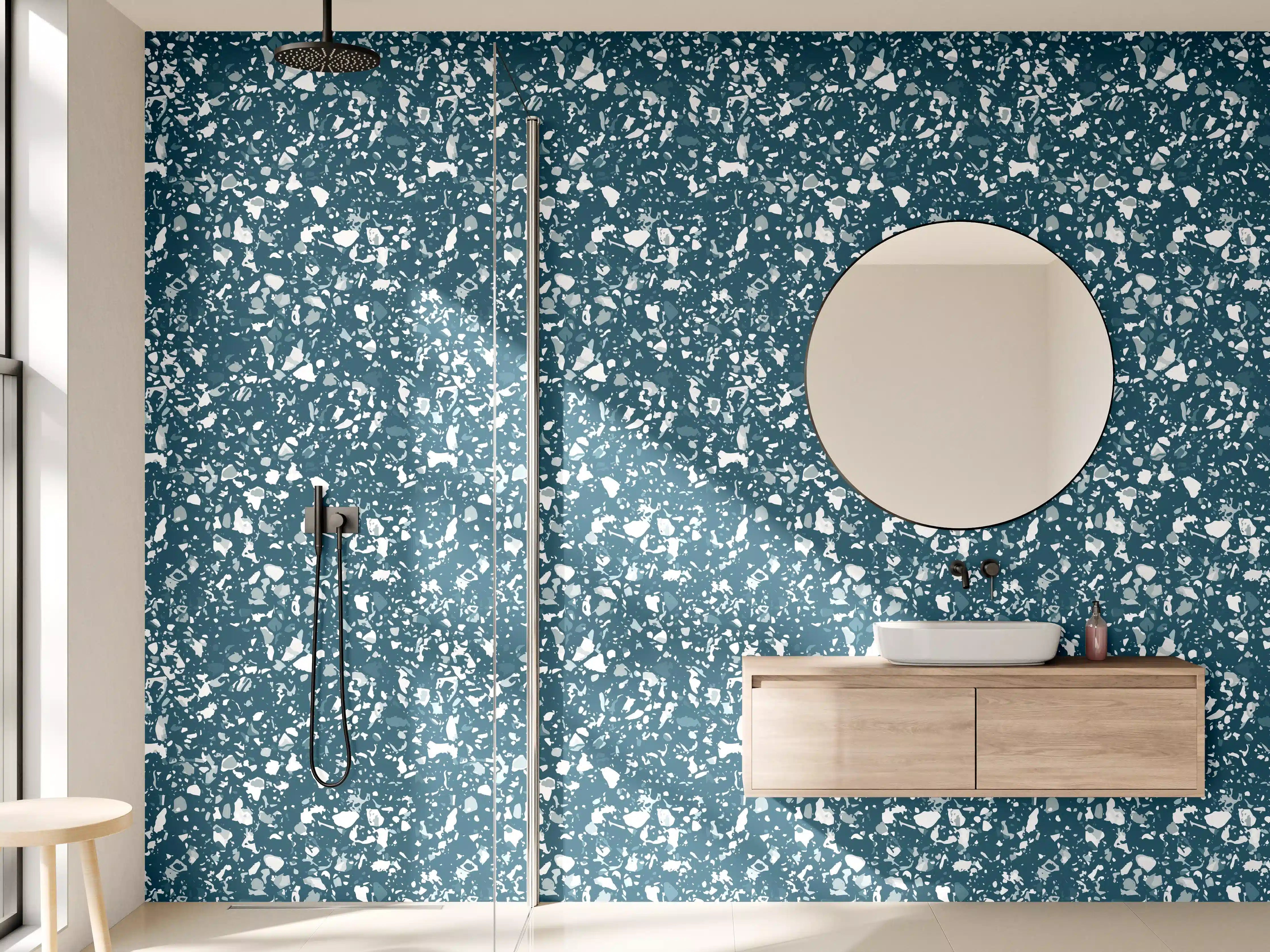 Wandverkleidung Bad - Schimmer zwischen Weiß und Grau