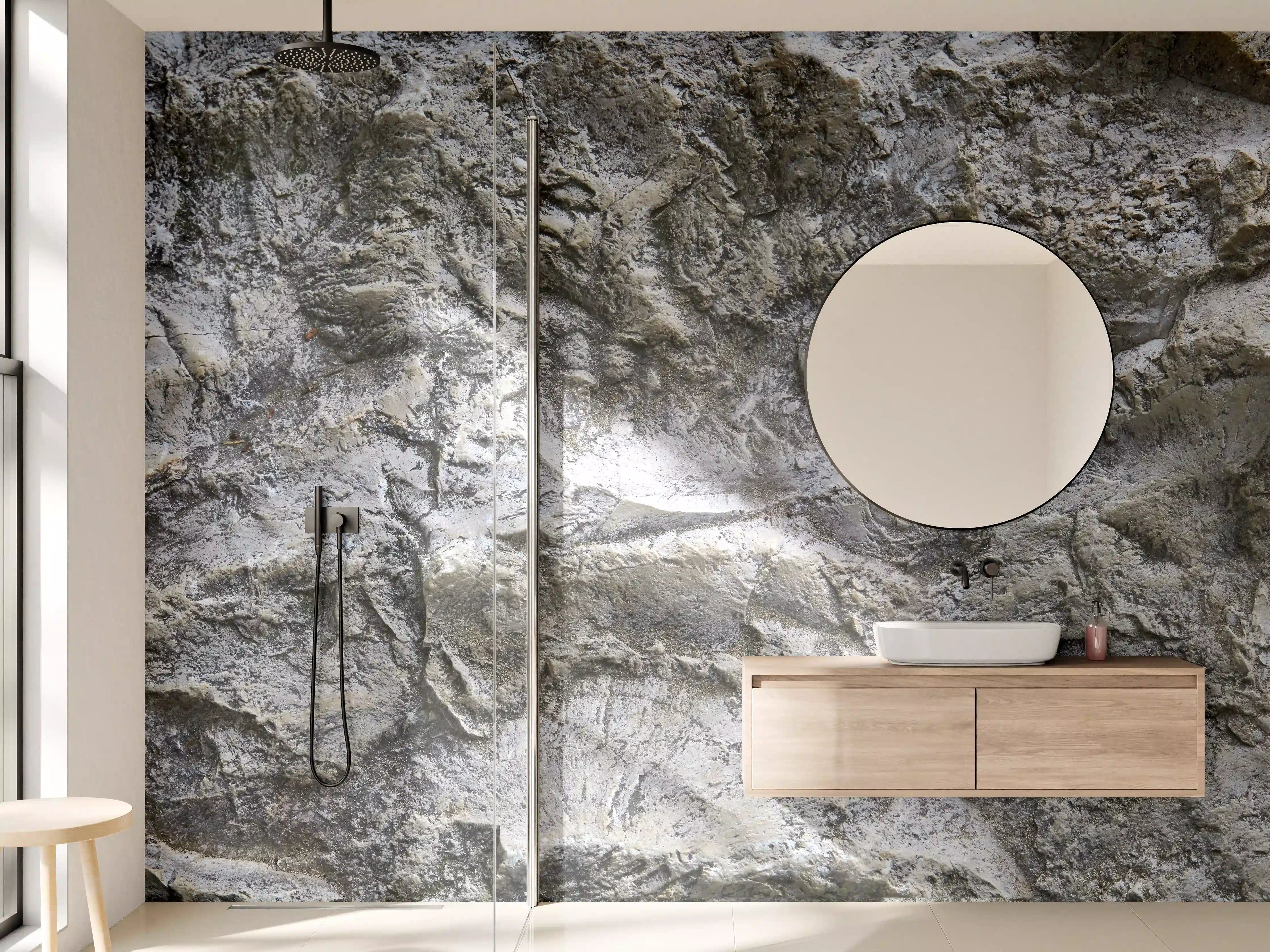 Wandverkleidung Bad - Schöne Felsstruktur - Granit