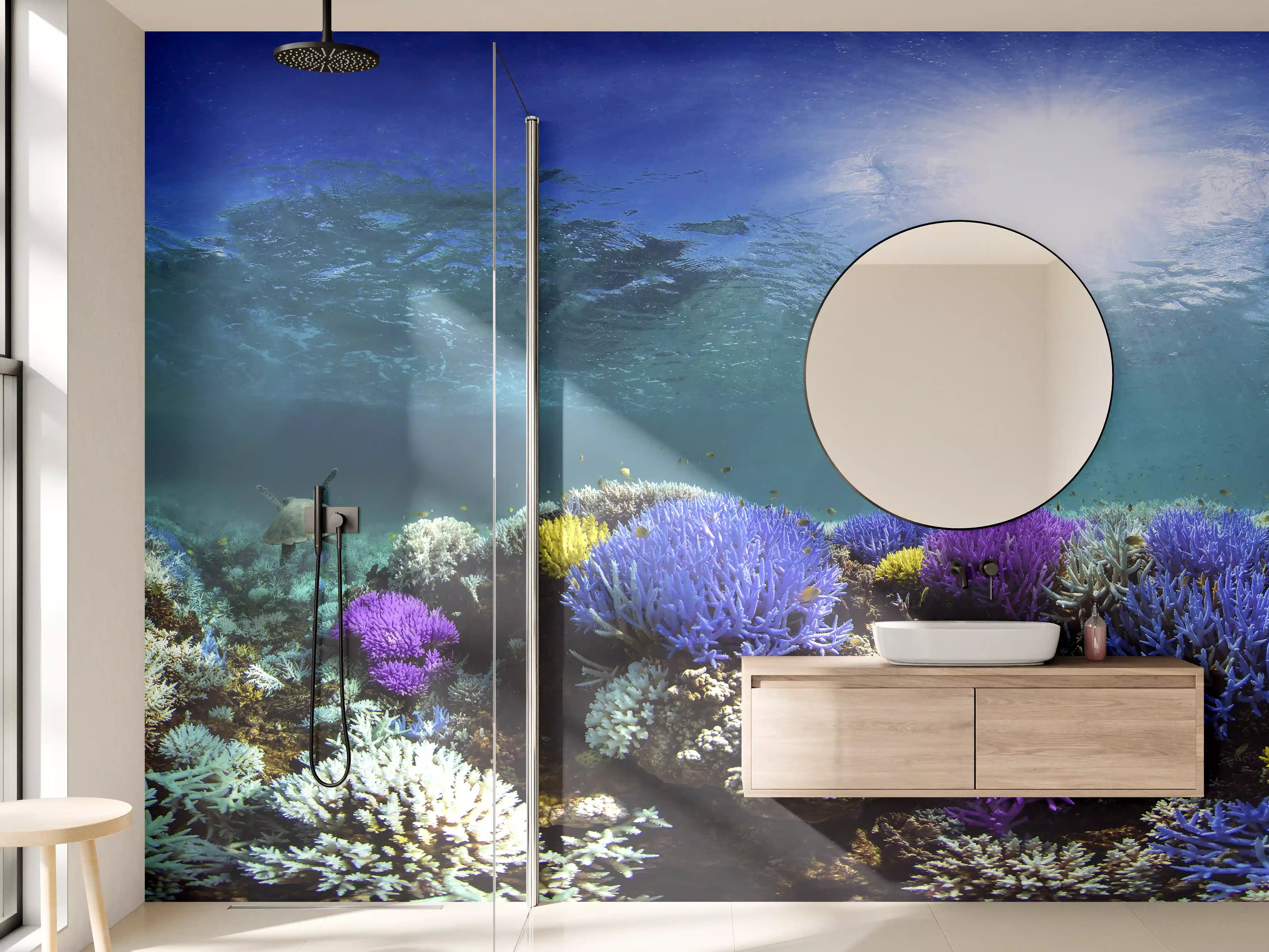Wandverkleidung Bad - Schönes Korallenriff