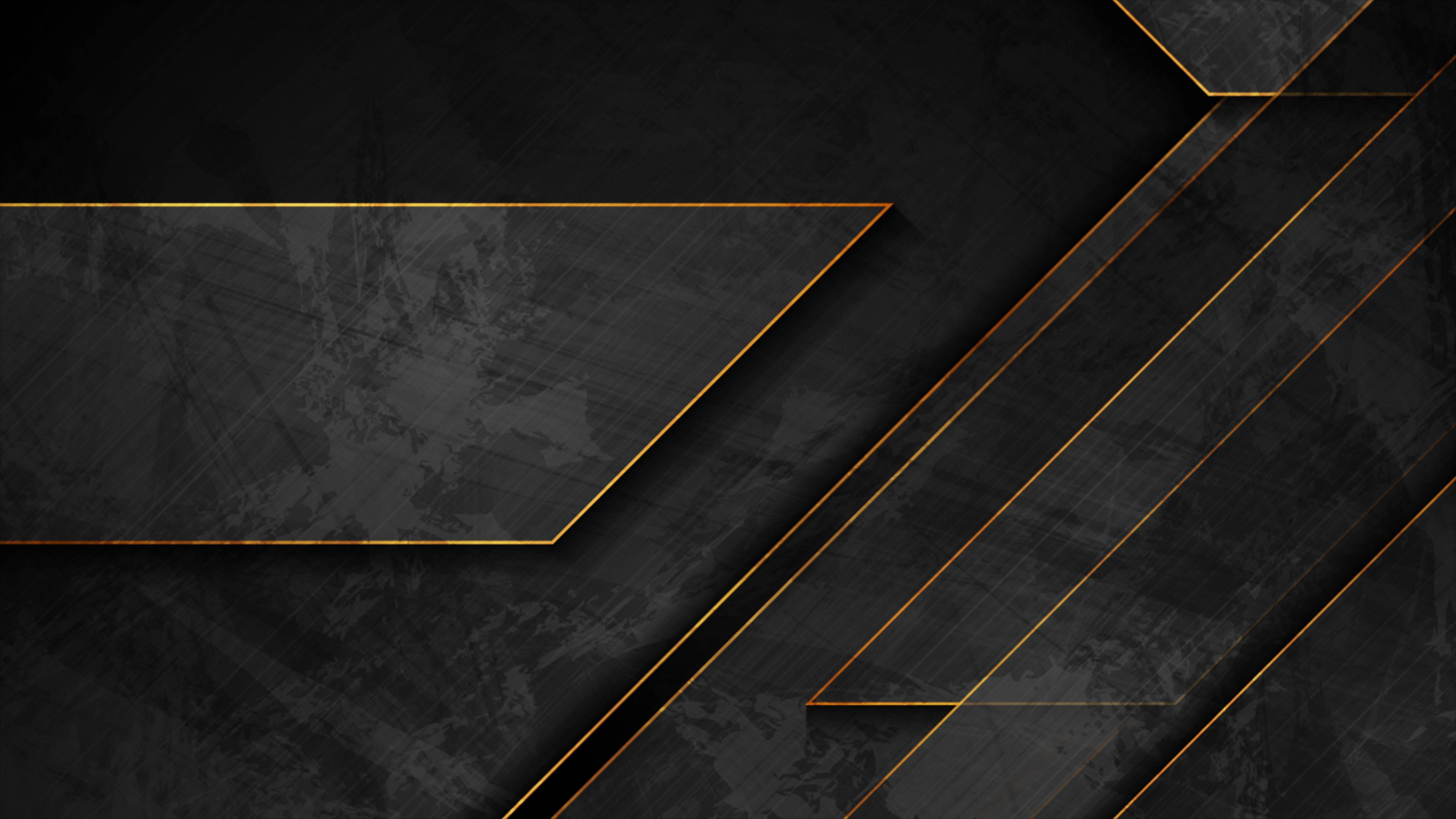 Wandverkleidung Bad-Schwarz-Gold-Linien-Design mit Metallakzenten