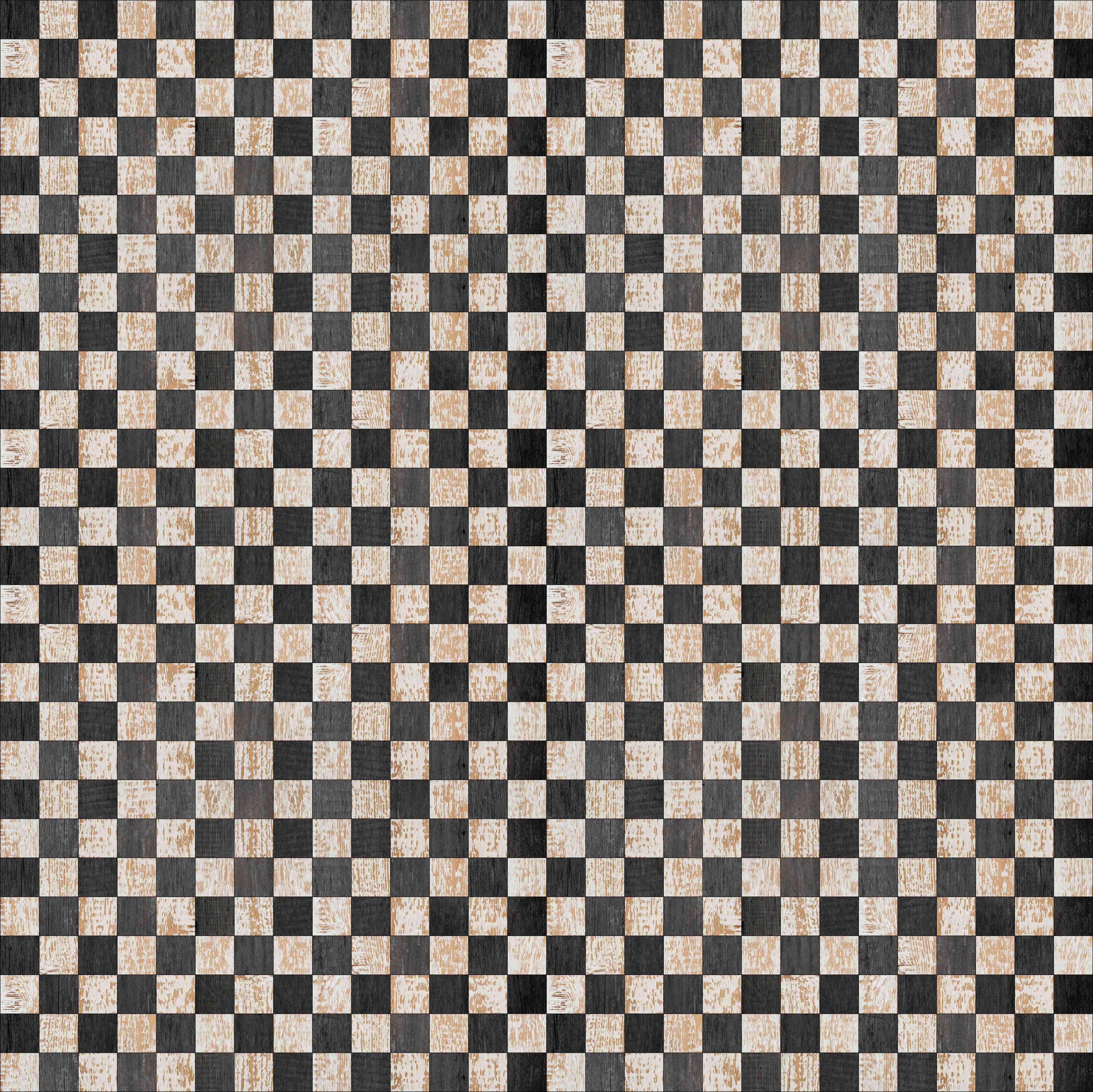 Wandverkleidung Bad-Schwarz-Weiß-Muster mit Holzoptik