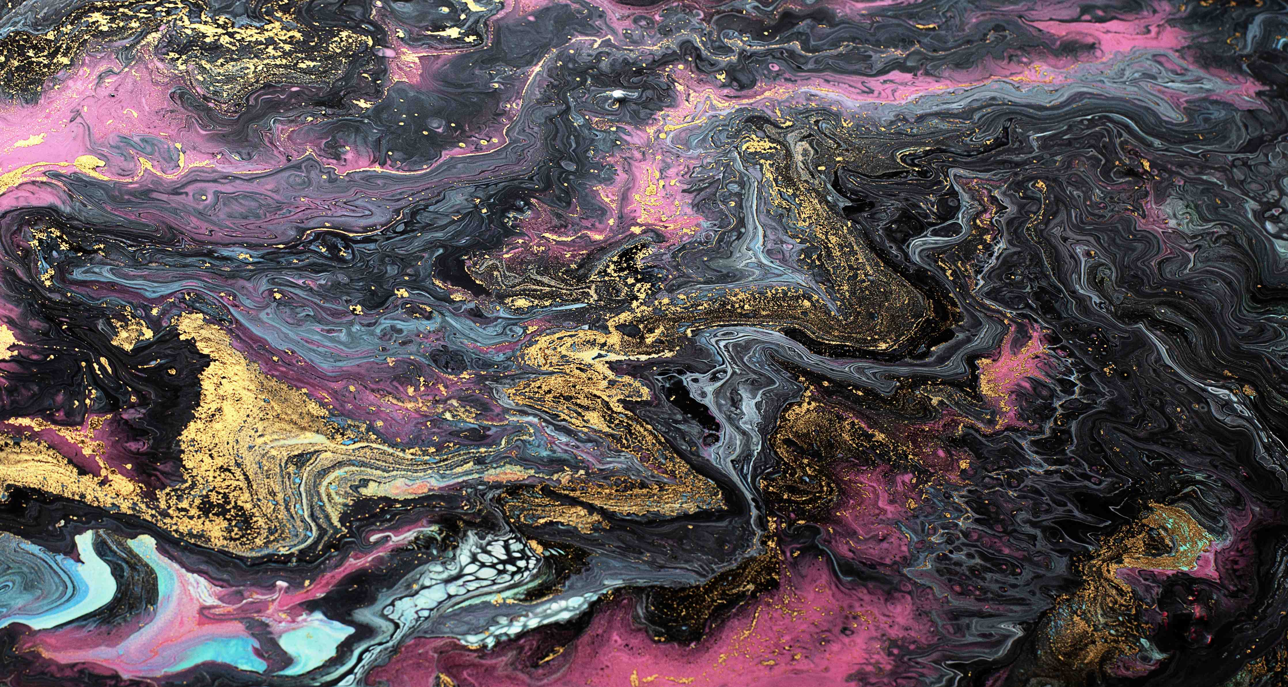 Wandverkleidung Bad-Schwarzer, goldener und lila Marmor-Textur