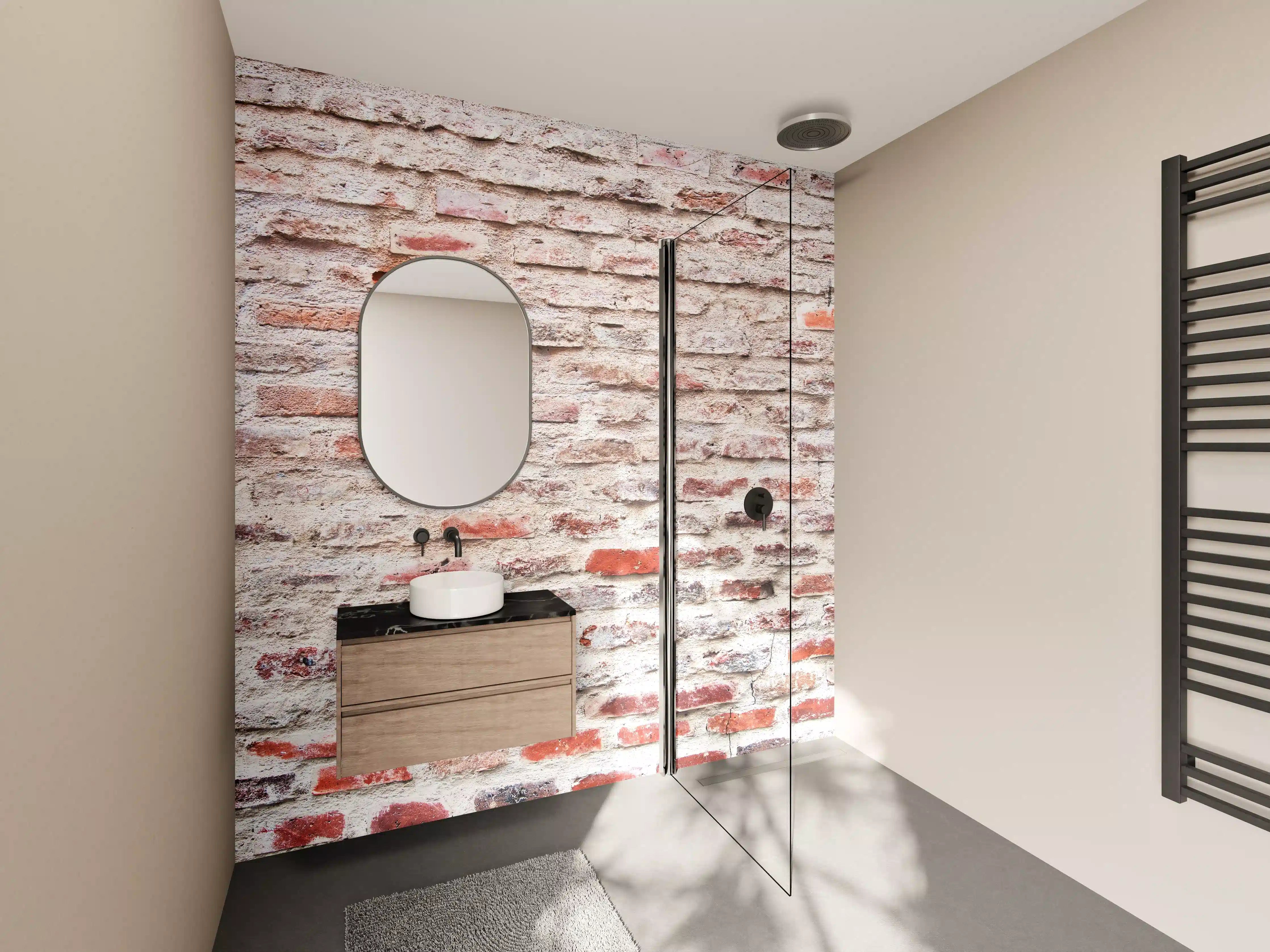 Wandverkleidung Bad - Sehr alte kaputte Steinmauer