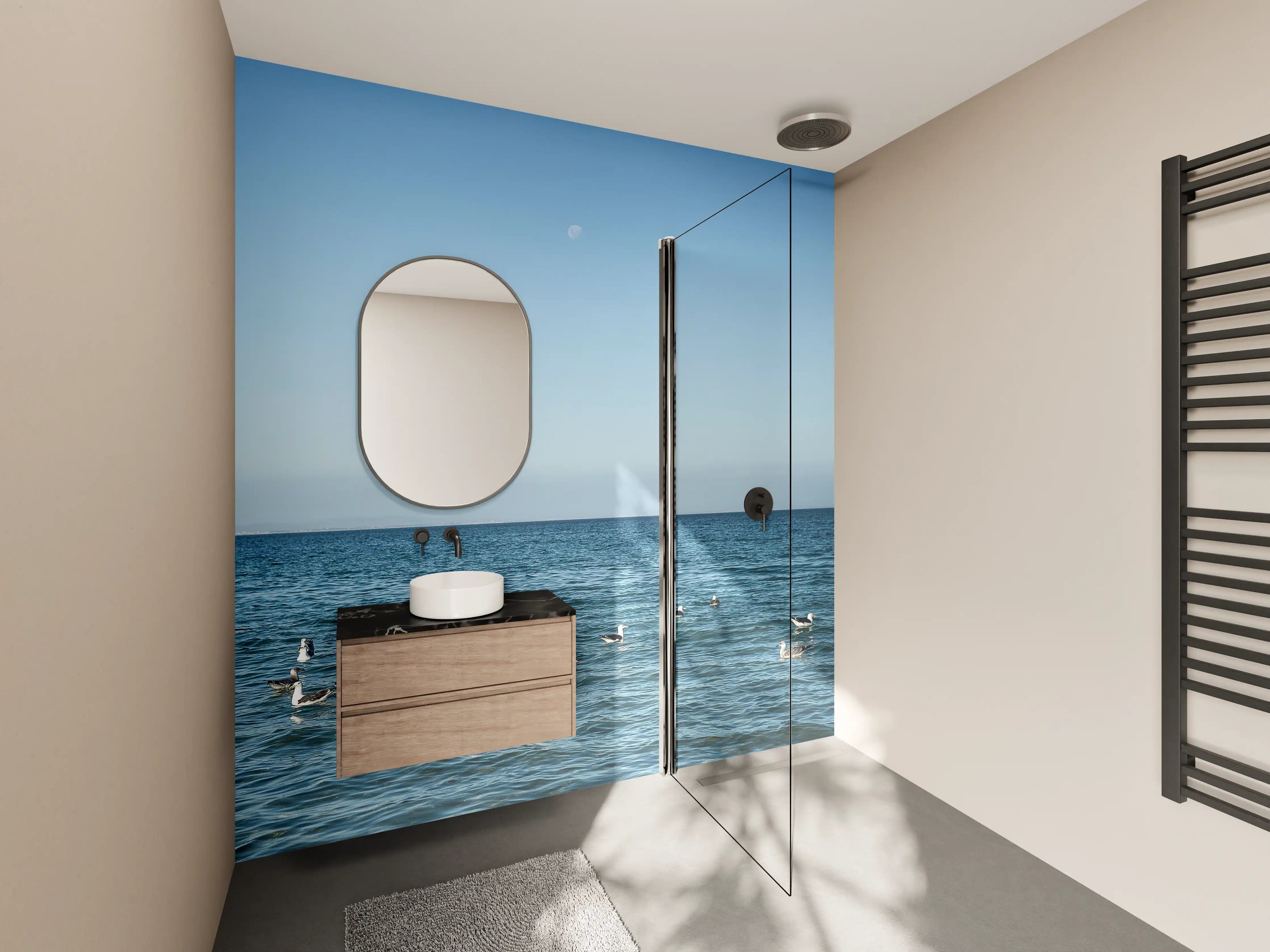 Wandverkleidung Bad - Serene Beach Seascape