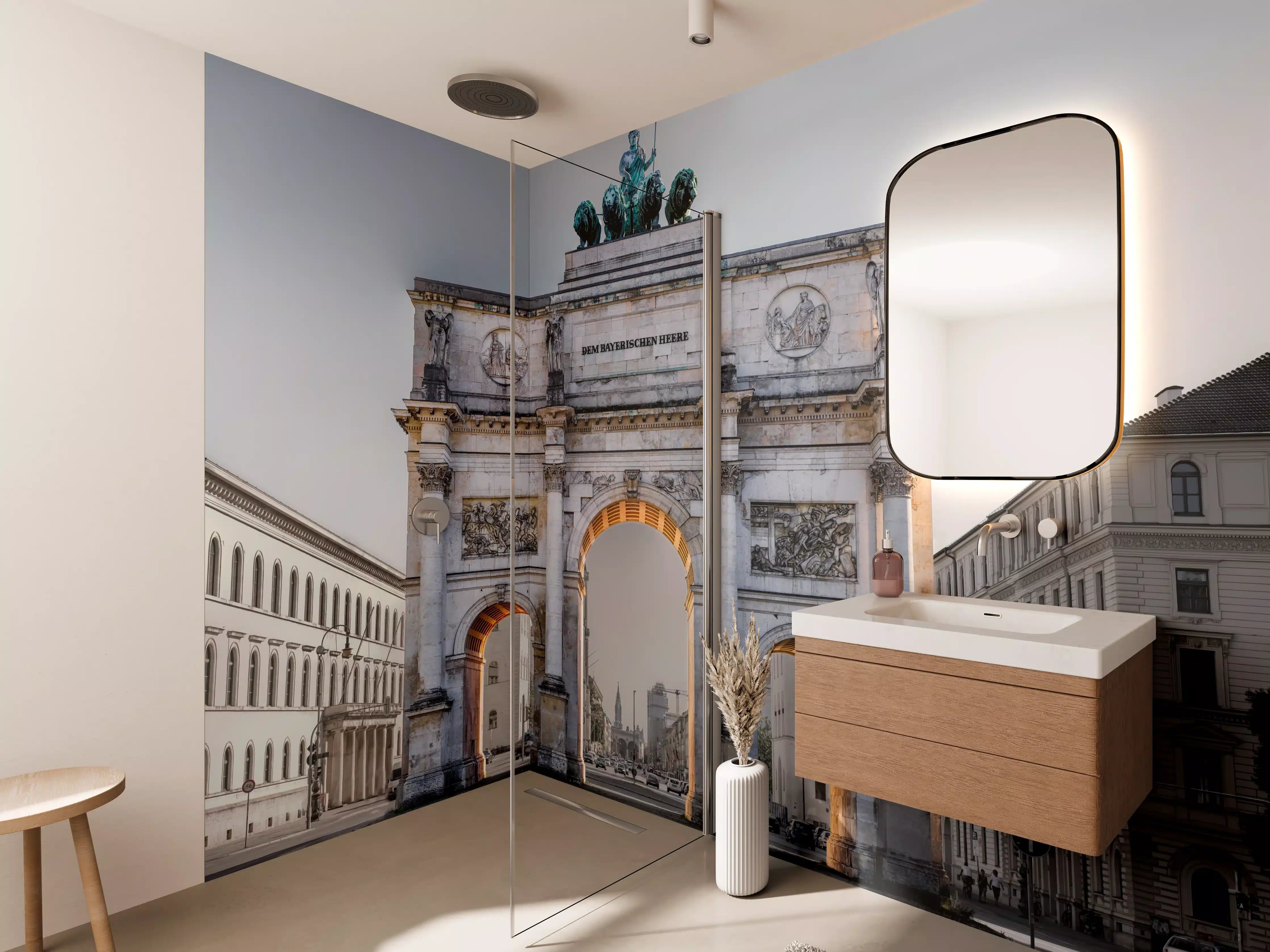 Wandverkleidung Bad - Siegestor in München an der Leopoldstraße