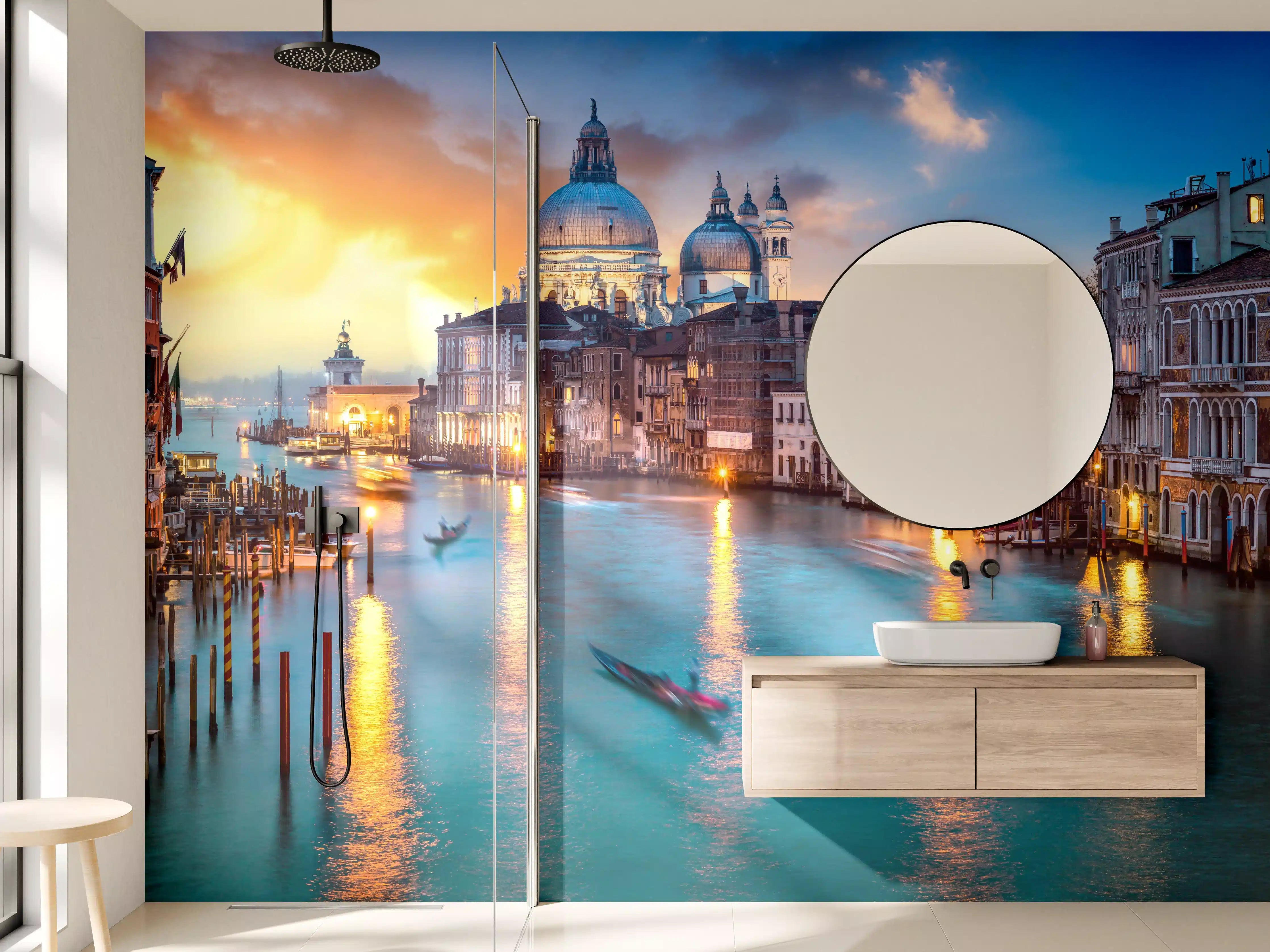 Wandverkleidung Bad - Sonnenuntergang am Canal Grande - Venedig