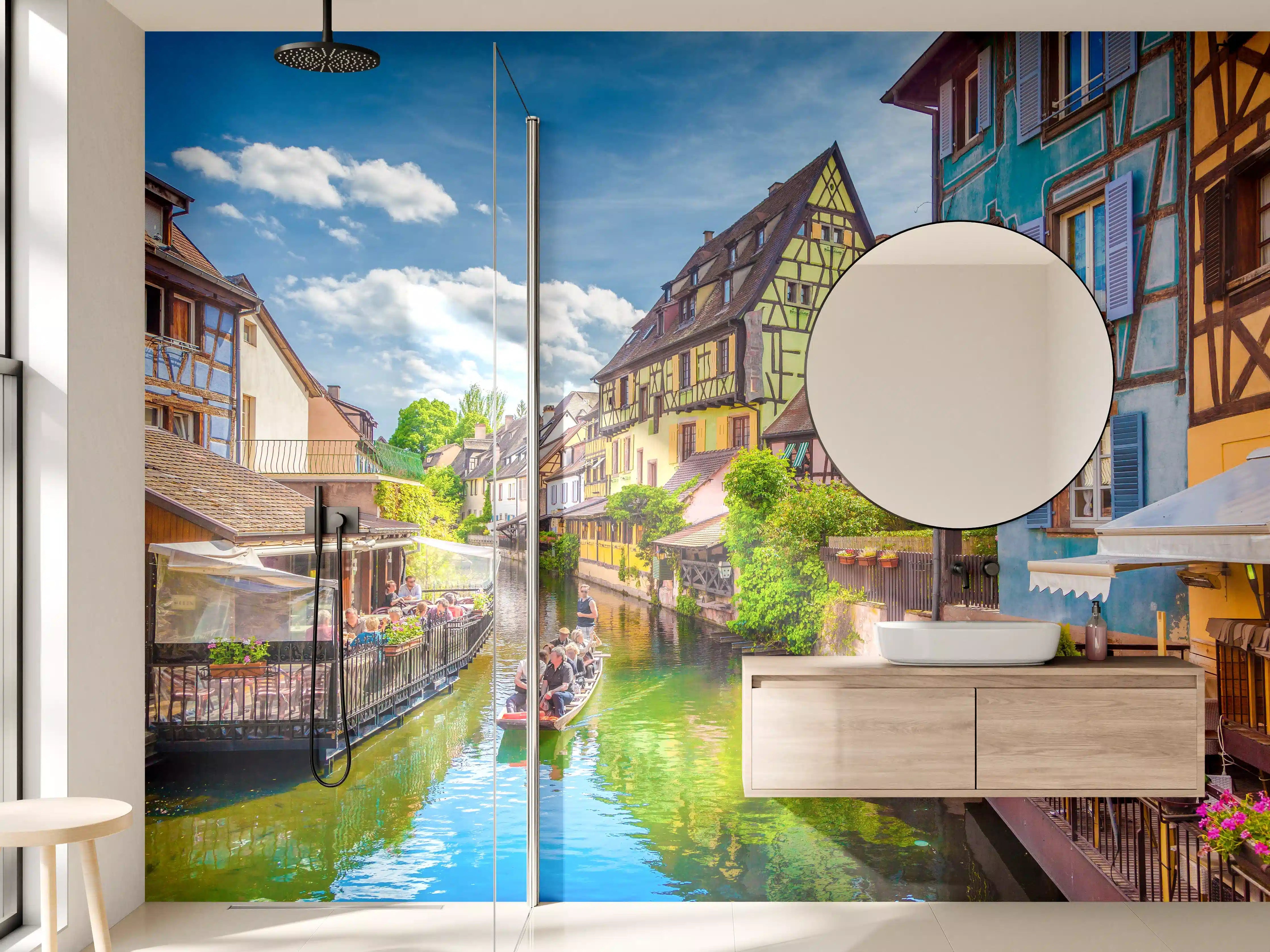 Wandverkleidung Bad - Sonnige Bootstour Colmar