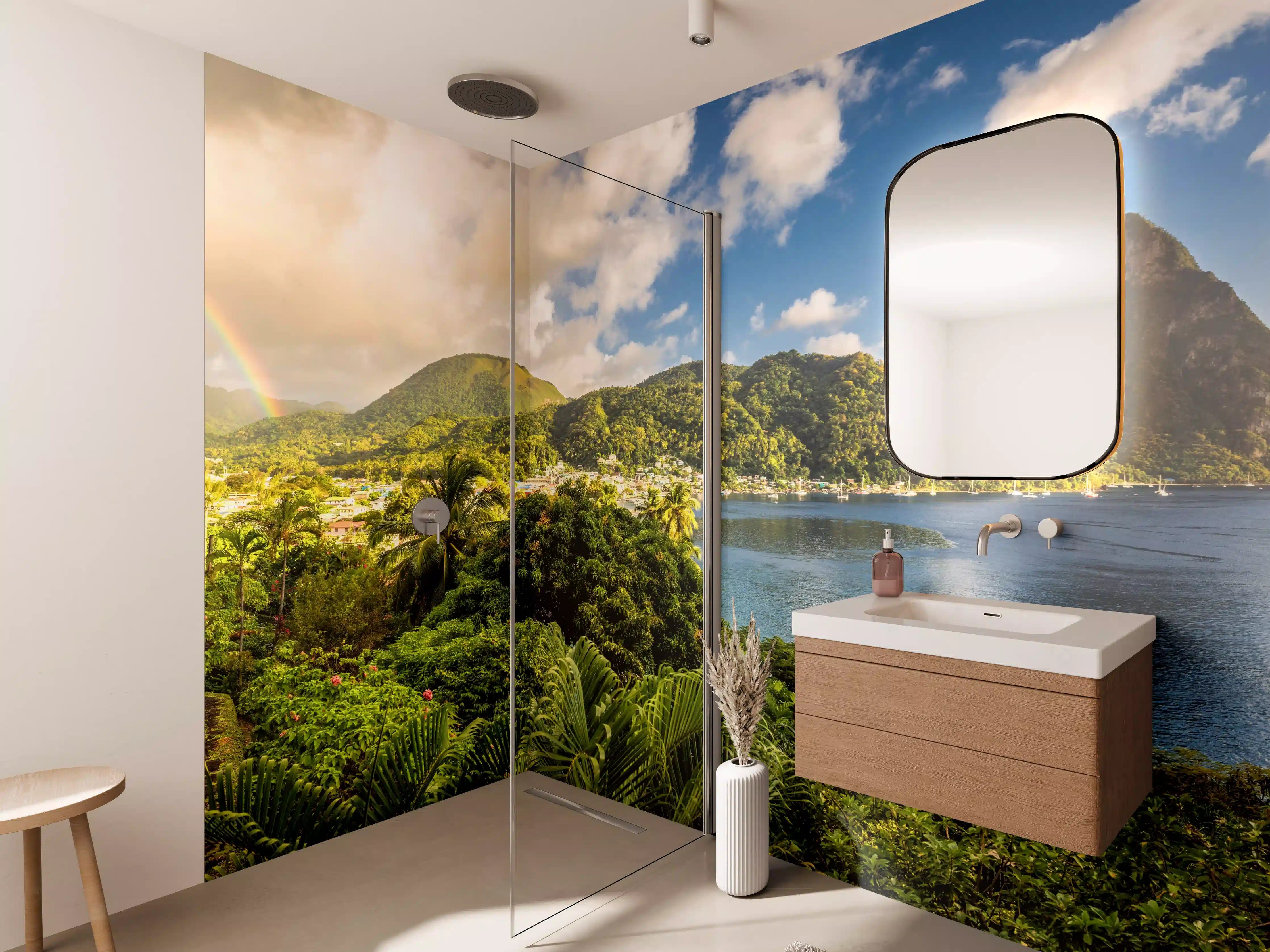 Wandverkleidung Bad - St. Lucia - Karibisches Meer