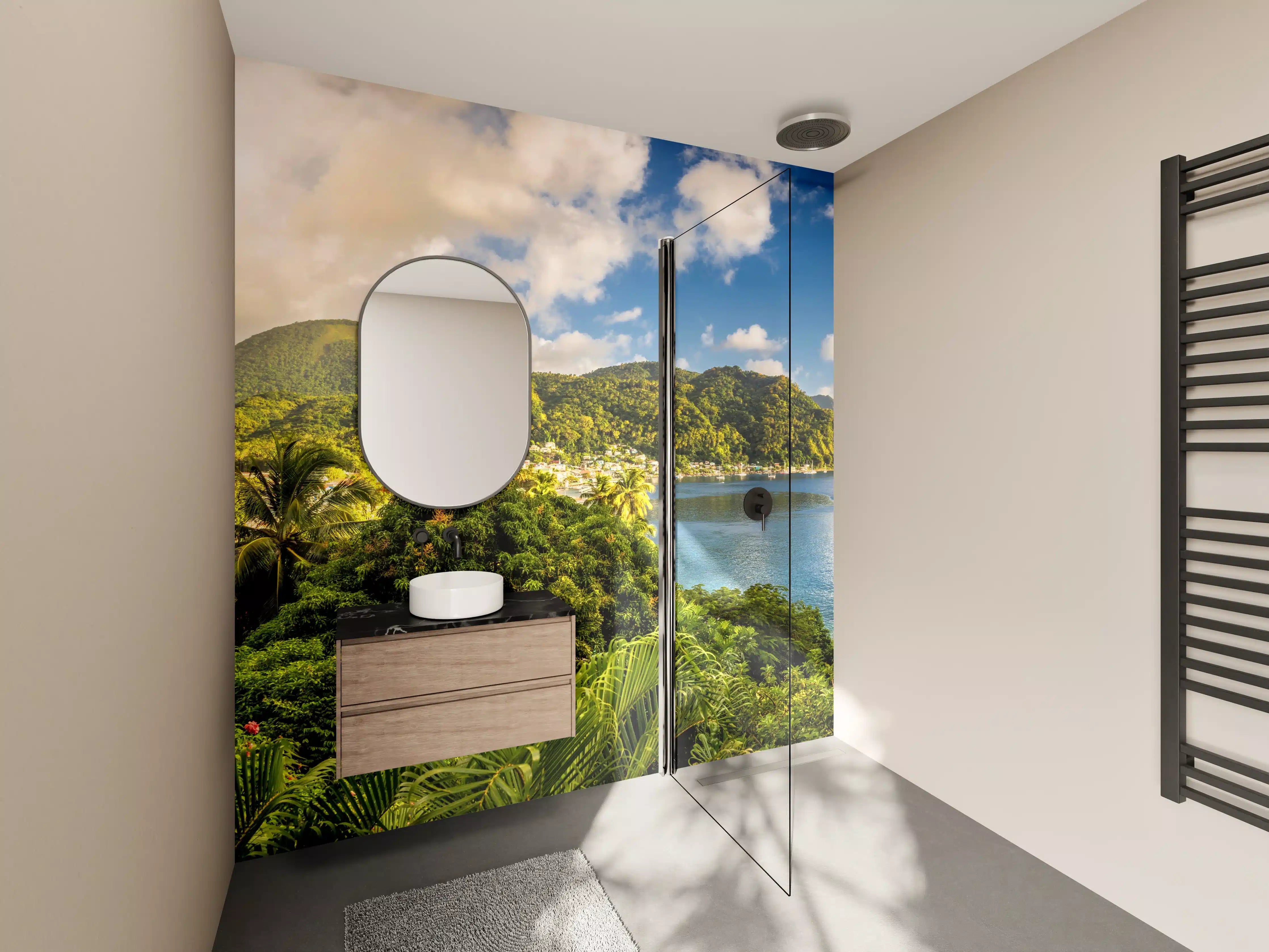 Wandverkleidung Bad - St. Lucia - Karibisches Meer