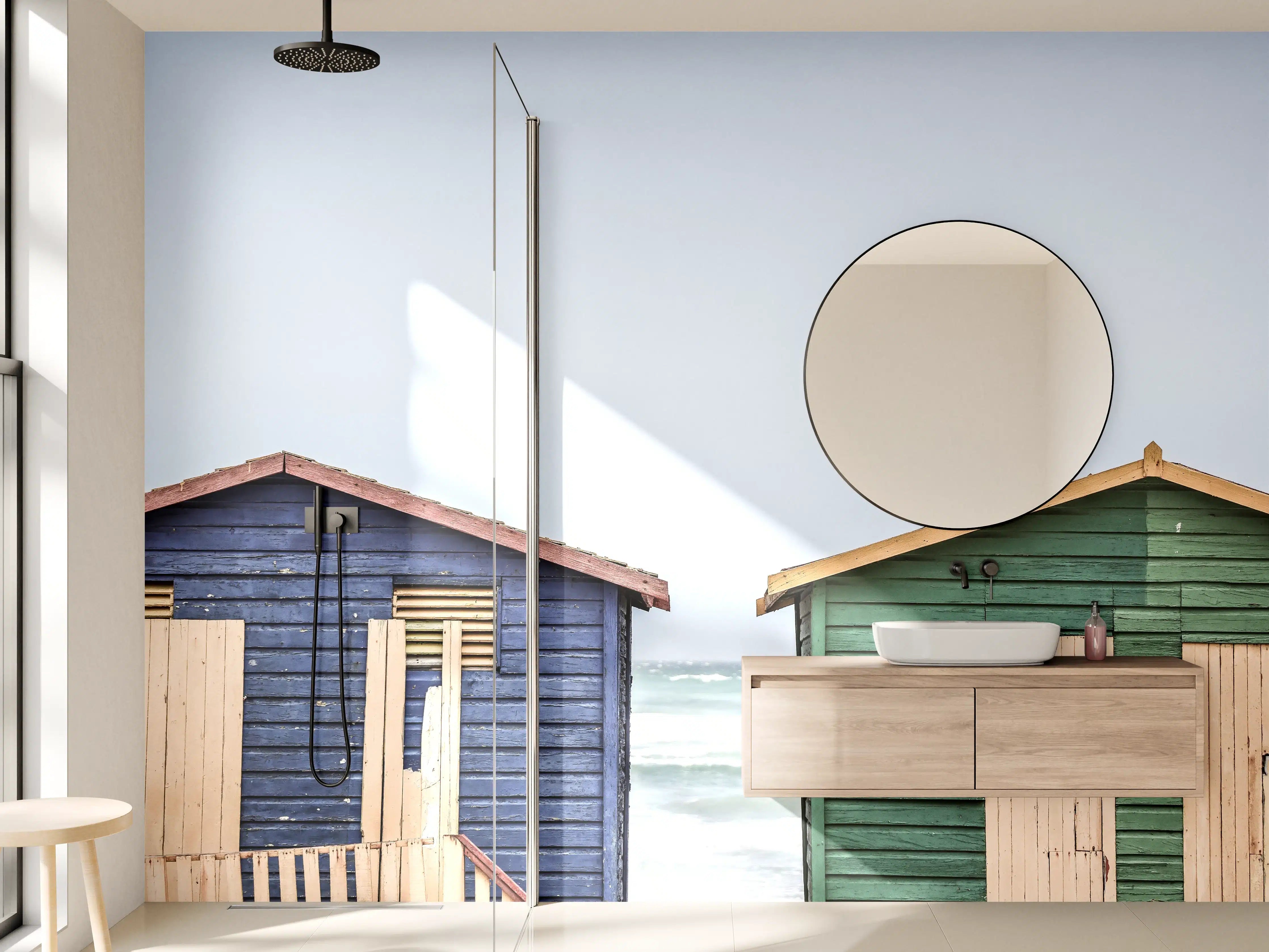 Wandverkleidung Bad - Strandhütten am Meer