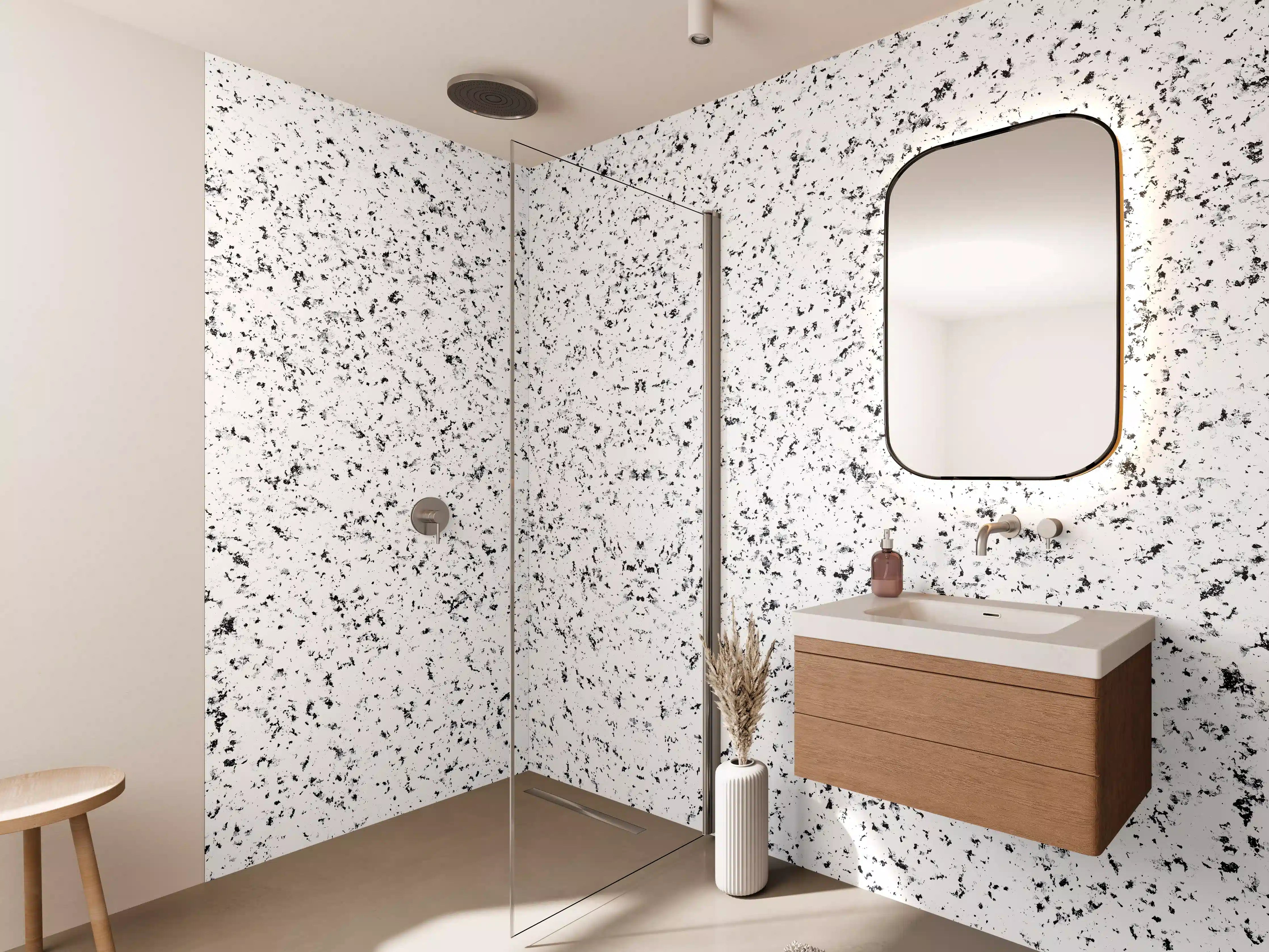 Wandverkleidung Bad - Terrazzo Granit Textur