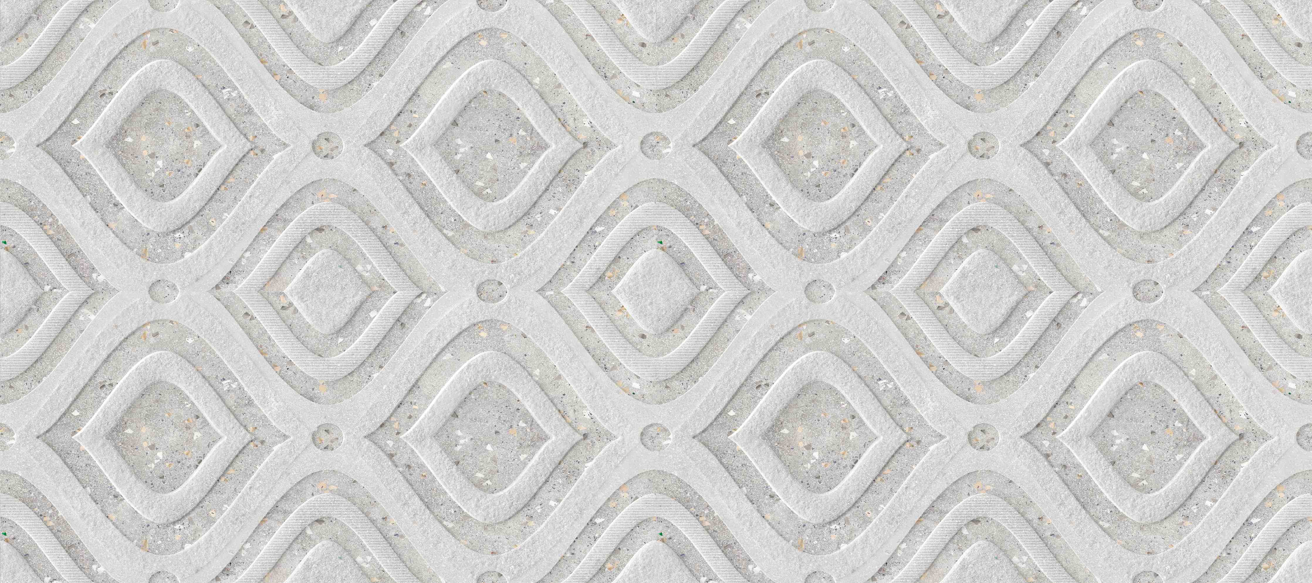 Wandverkleidung Bad-Textur im Wellenmuster - 3D Illustration