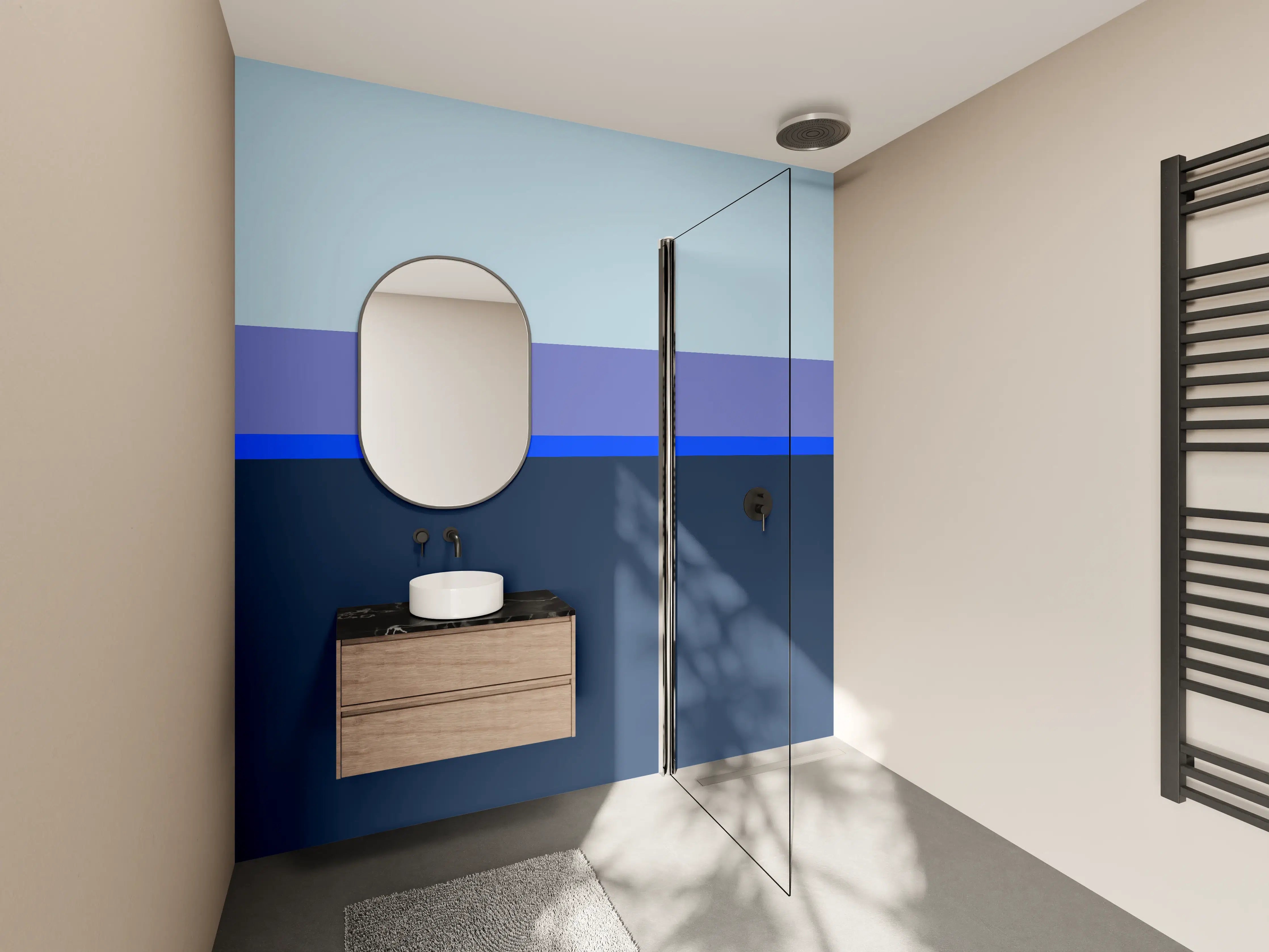Wandverkleidung Bad - The Blues - Horizontal - Blueberry