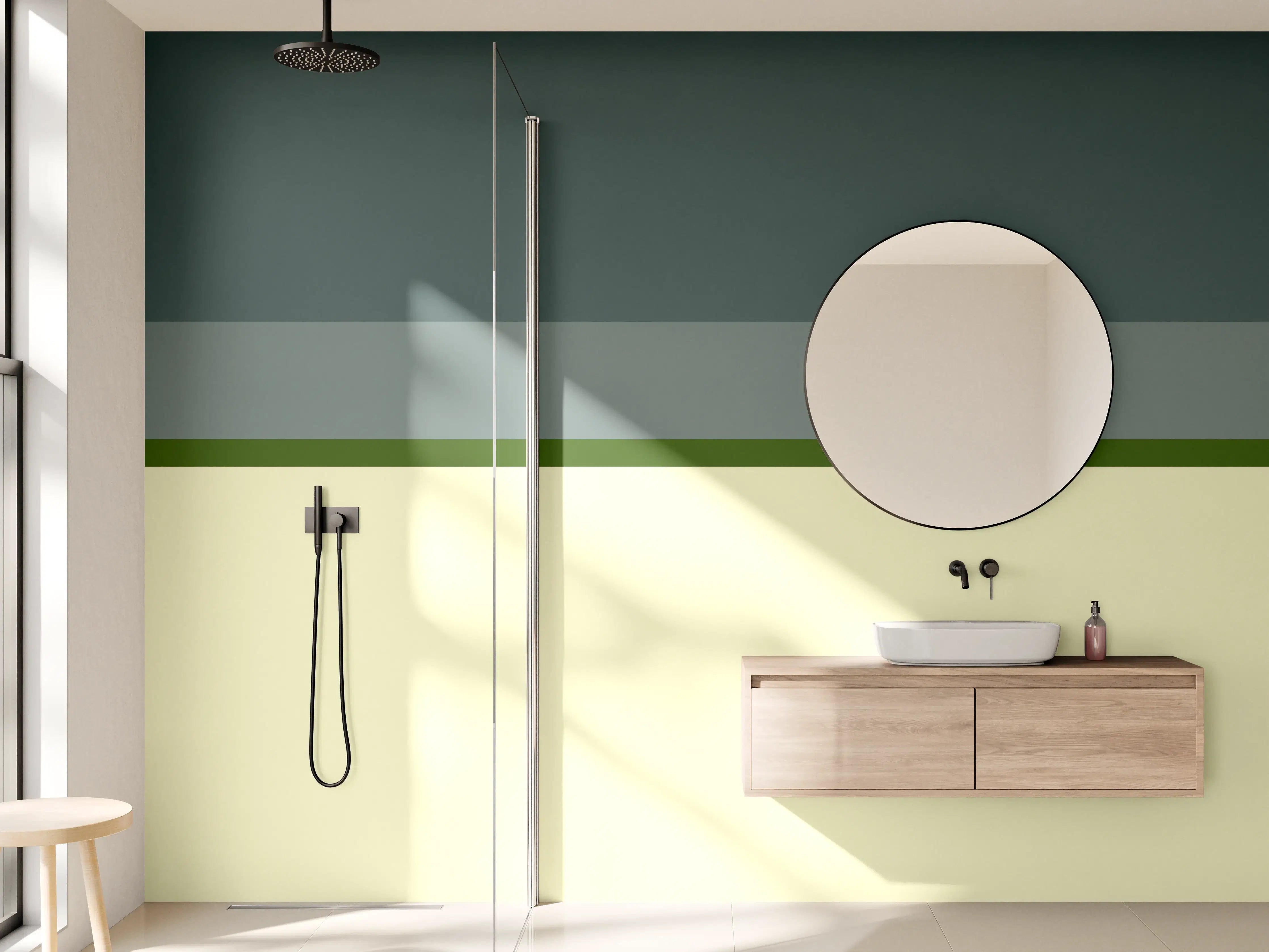 Wandverkleidung Bad - The Greens - Horizontal - Avocado