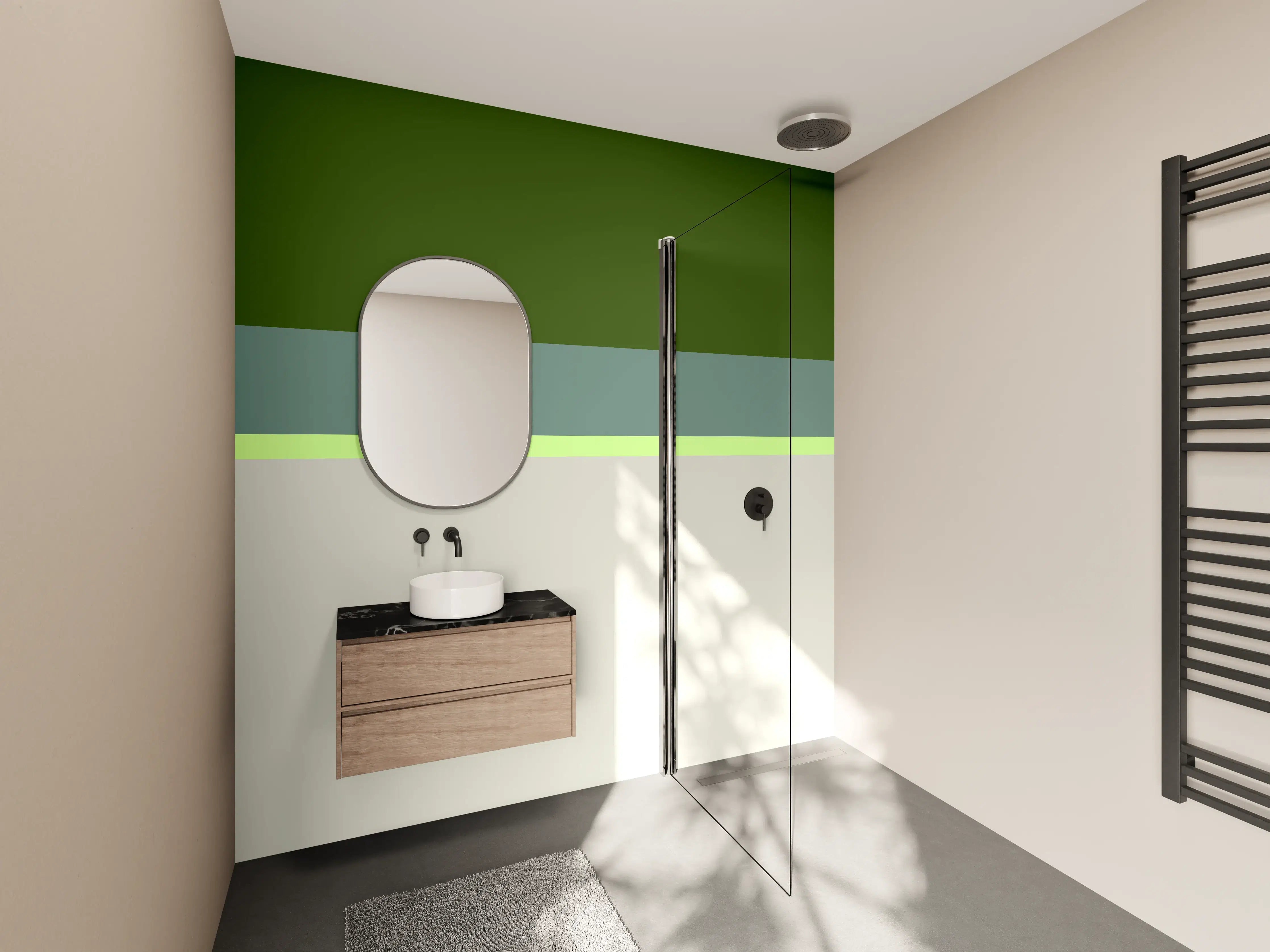 Wandverkleidung Bad - The Greens - Horizontal - Granny Smith