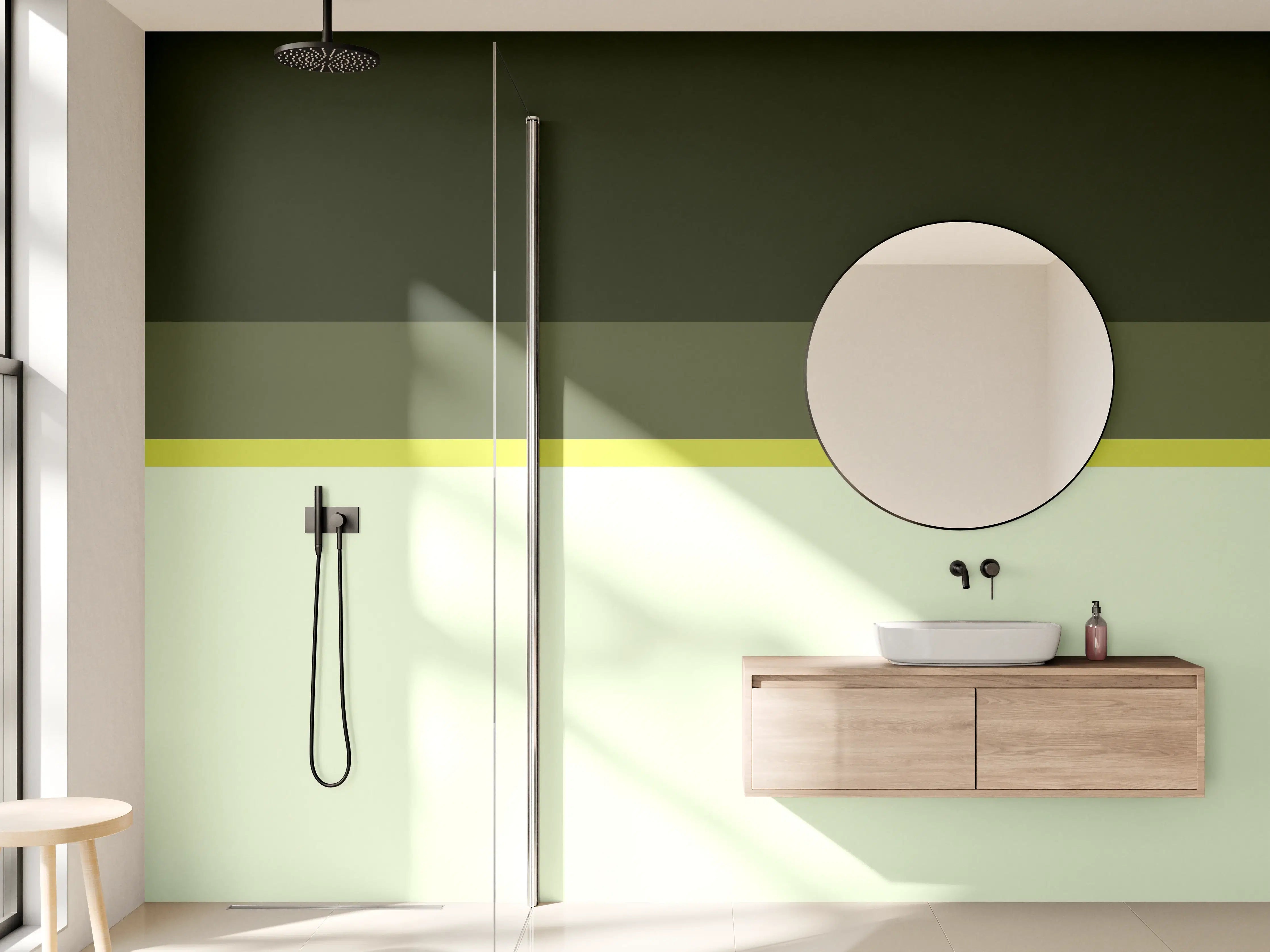 Wandverkleidung Bad - The Greens - Horizontal - Olive