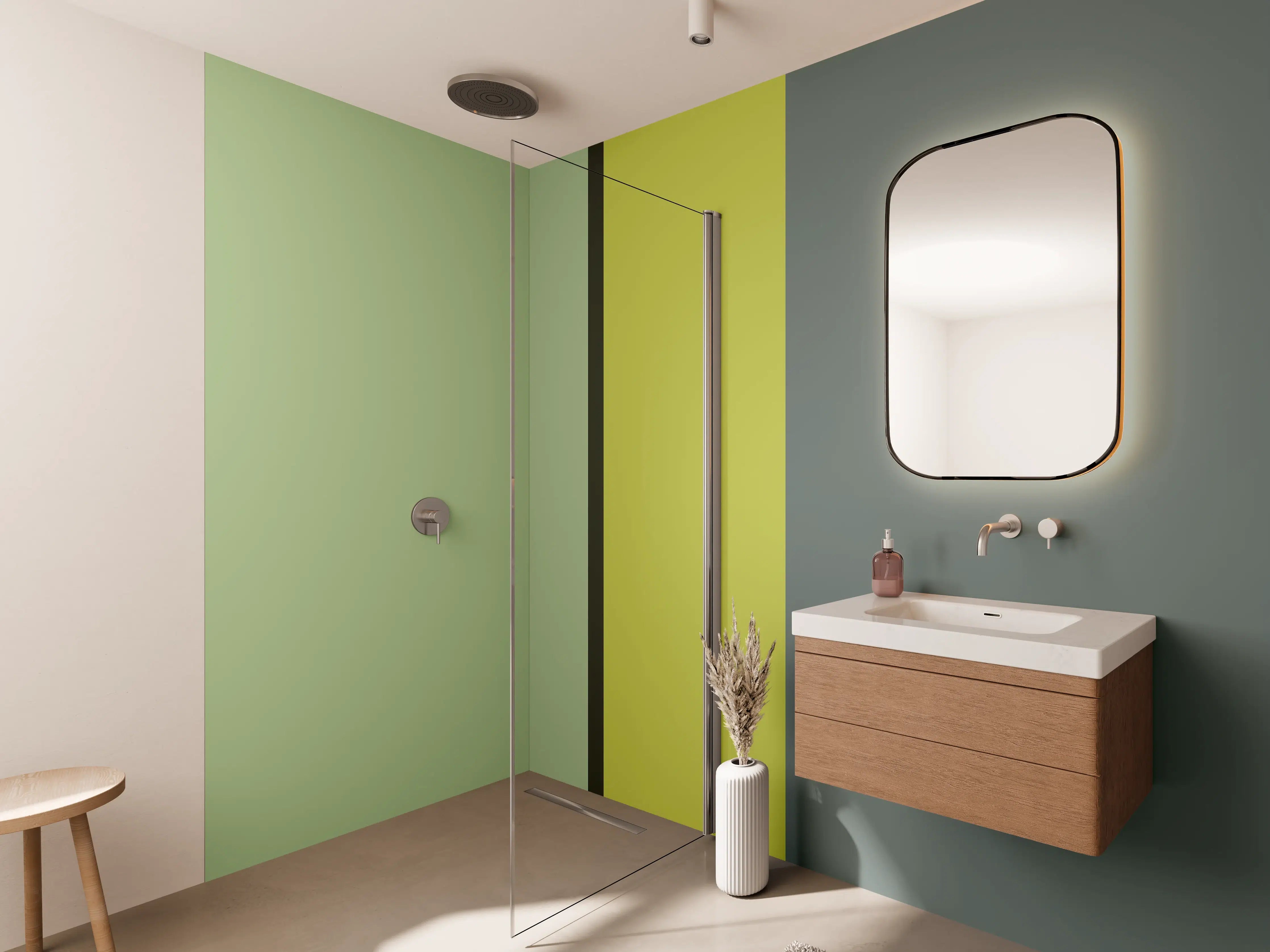 Wandverkleidung Bad - The Greens - Vertical - Matcha