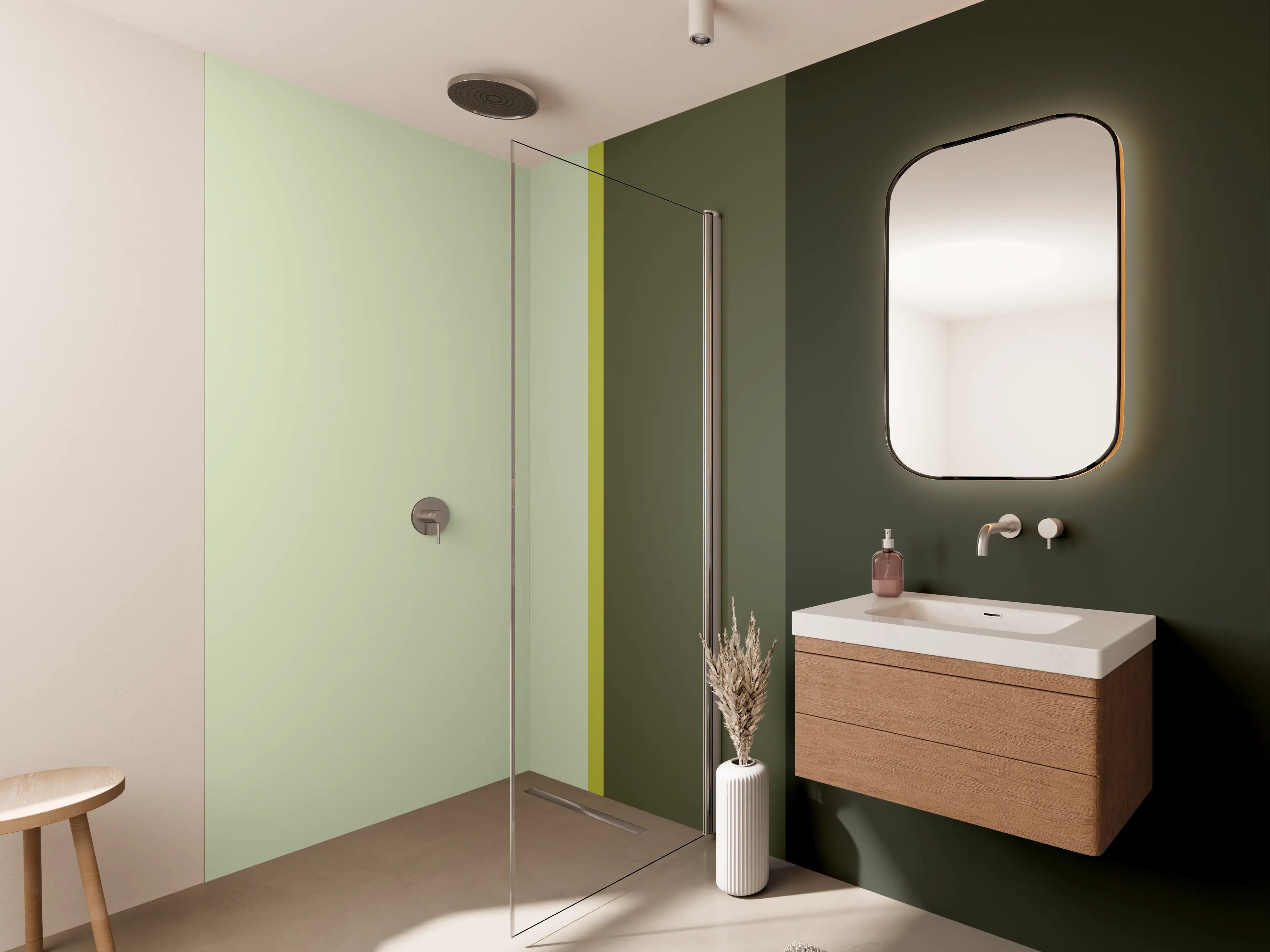 Wandverkleidung Bad - The Greens - Vertical - Olive