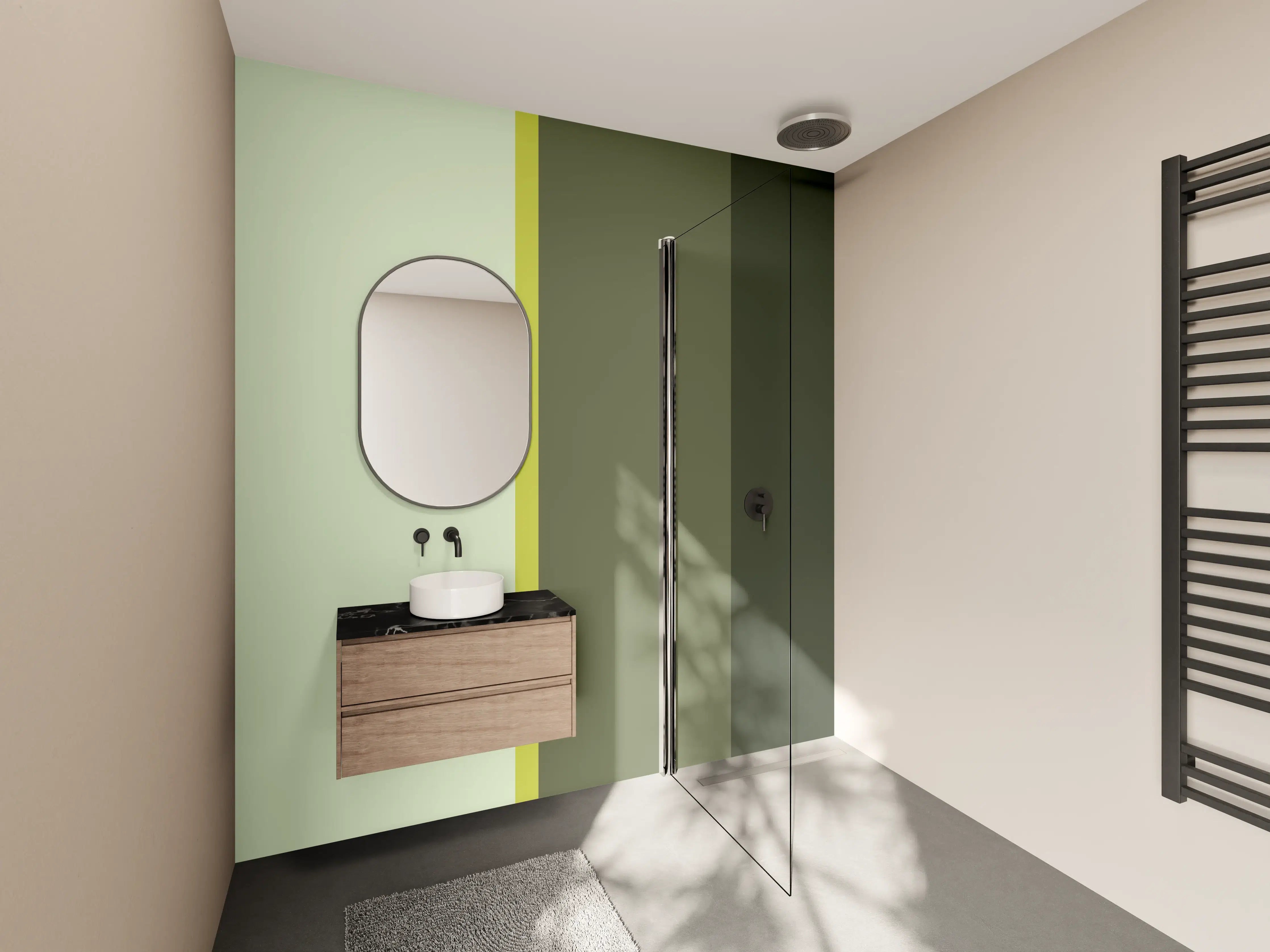 Wandverkleidung Bad - The Greens - Vertical - Olive
