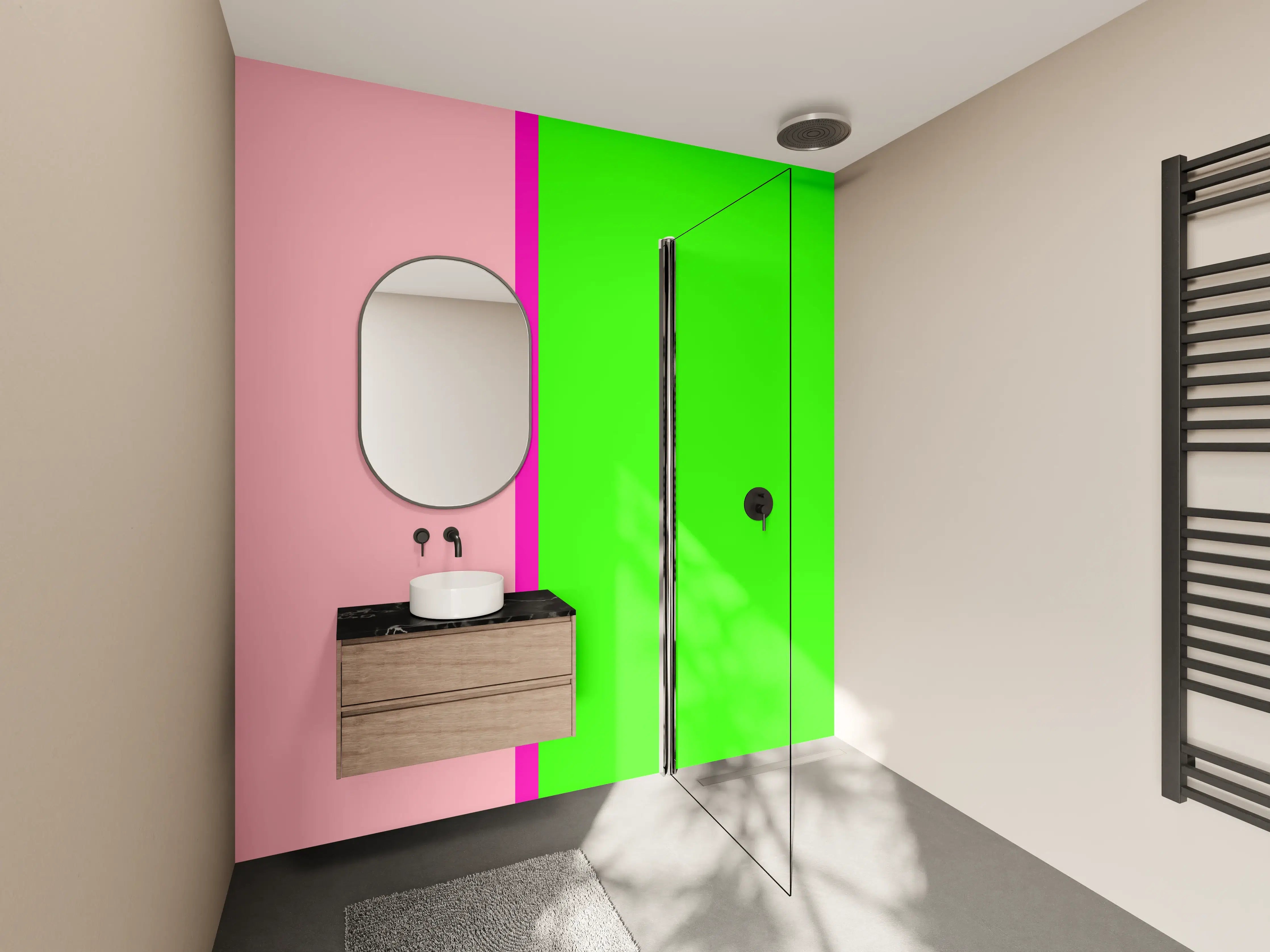 Wandverkleidung Bad - The Neons - Easy Vertikal - Nox