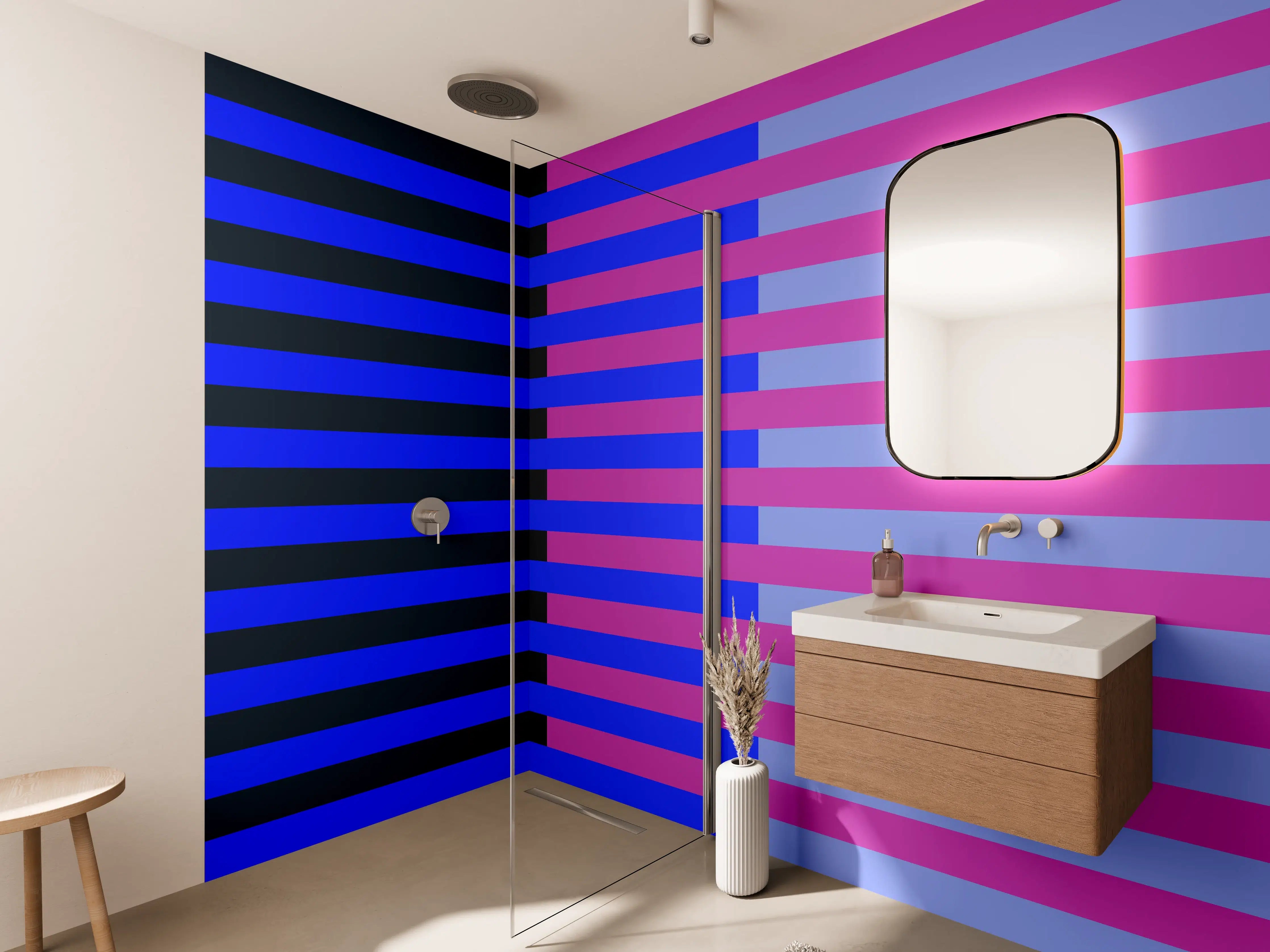 Wandverkleidung Bad - The Neons - Multy Stripes - Luna