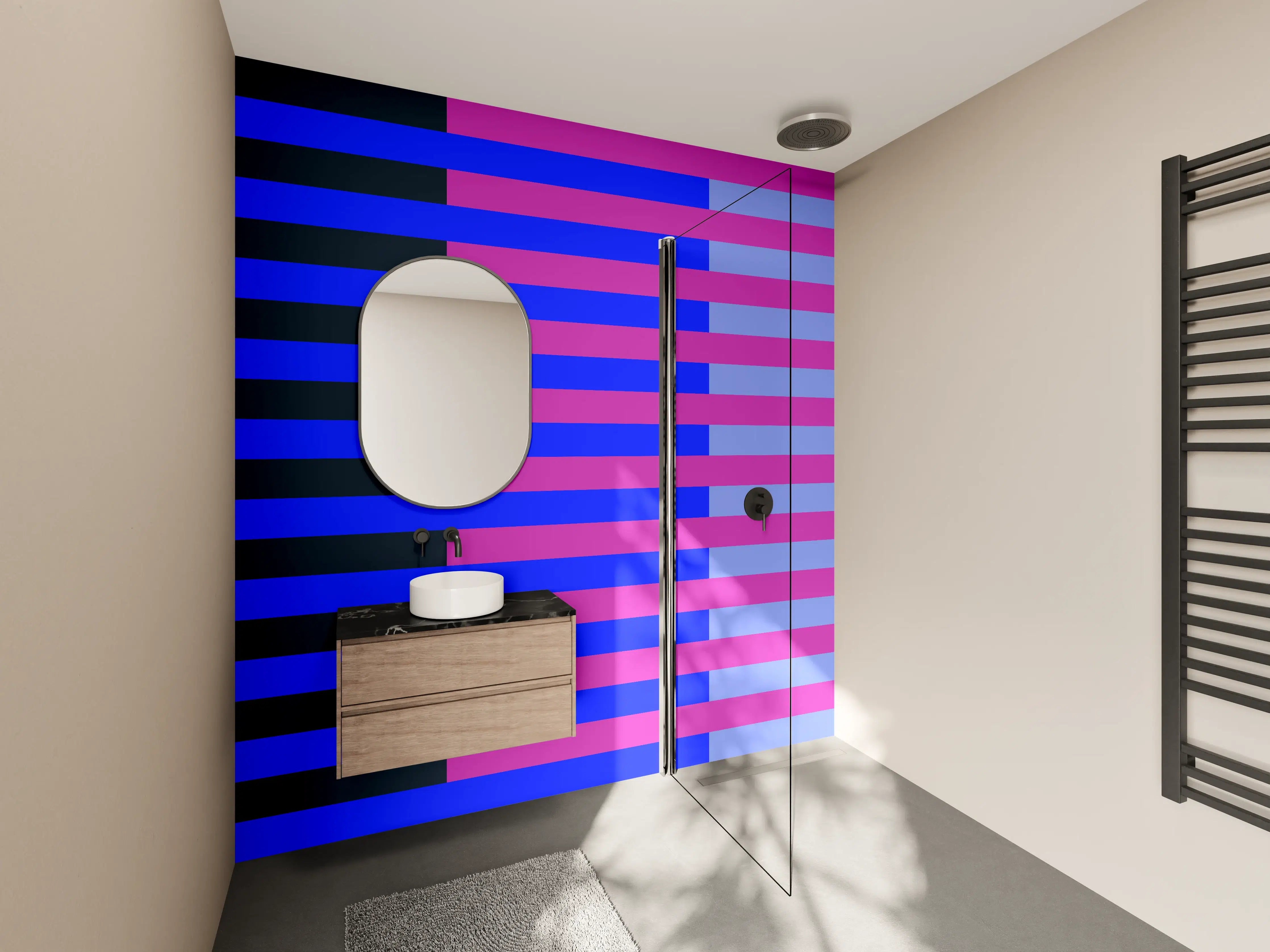 Wandverkleidung Bad - The Neons - Multy Stripes - Luna