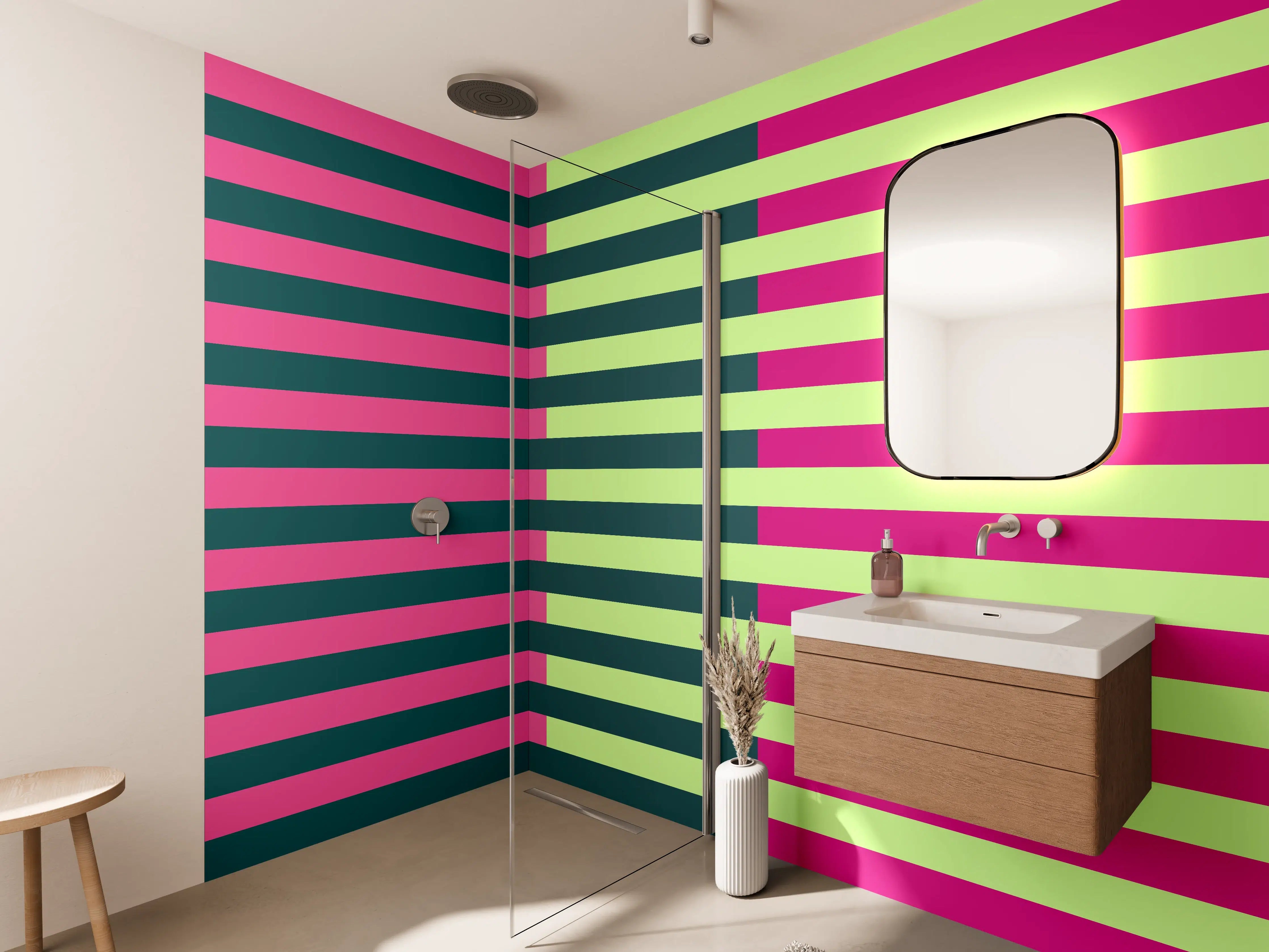 Wandverkleidung Bad - The Neons - Multy Stripes - Lyra