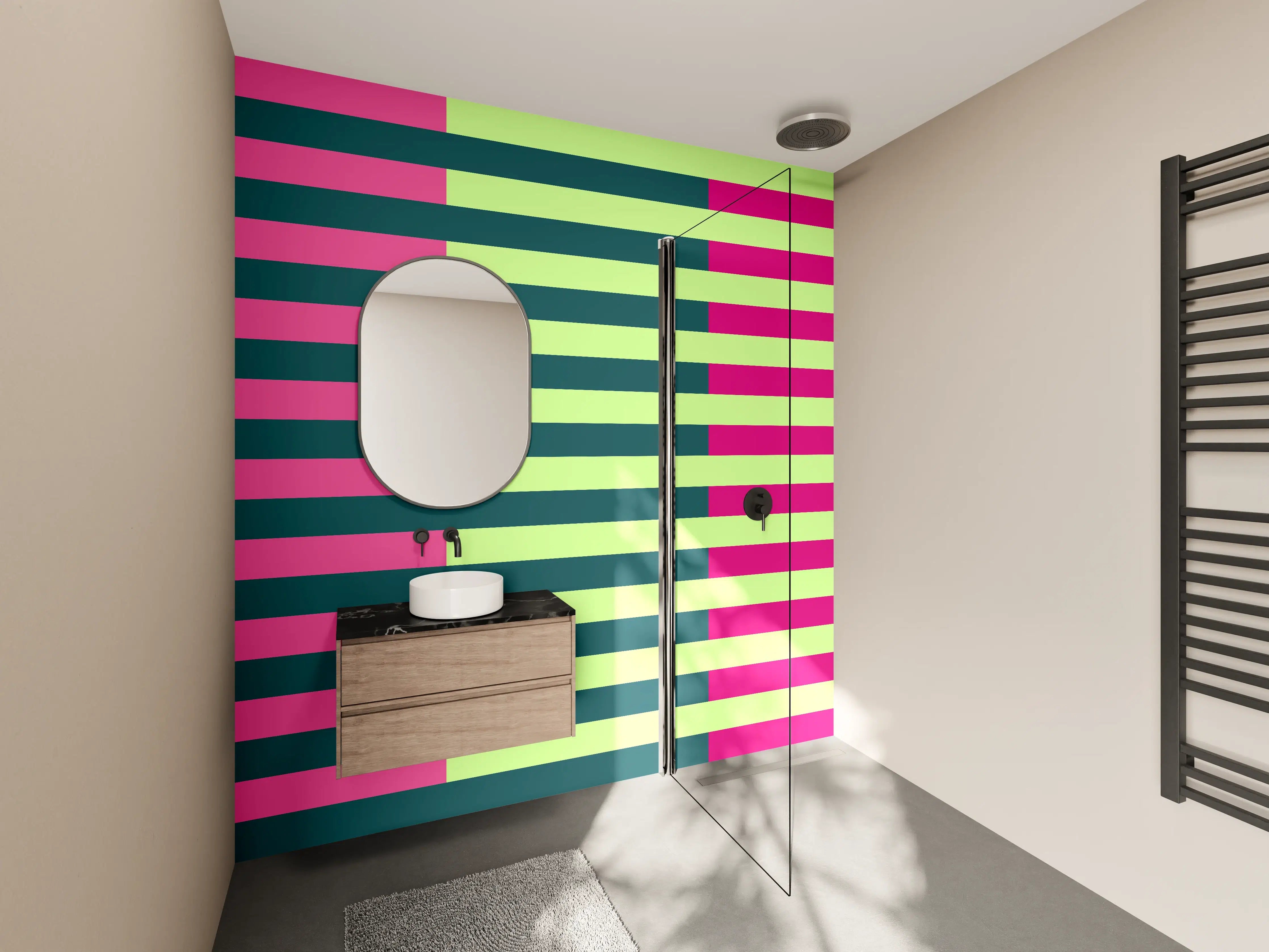 Wandverkleidung Bad - The Neons - Multy Stripes - Lyra