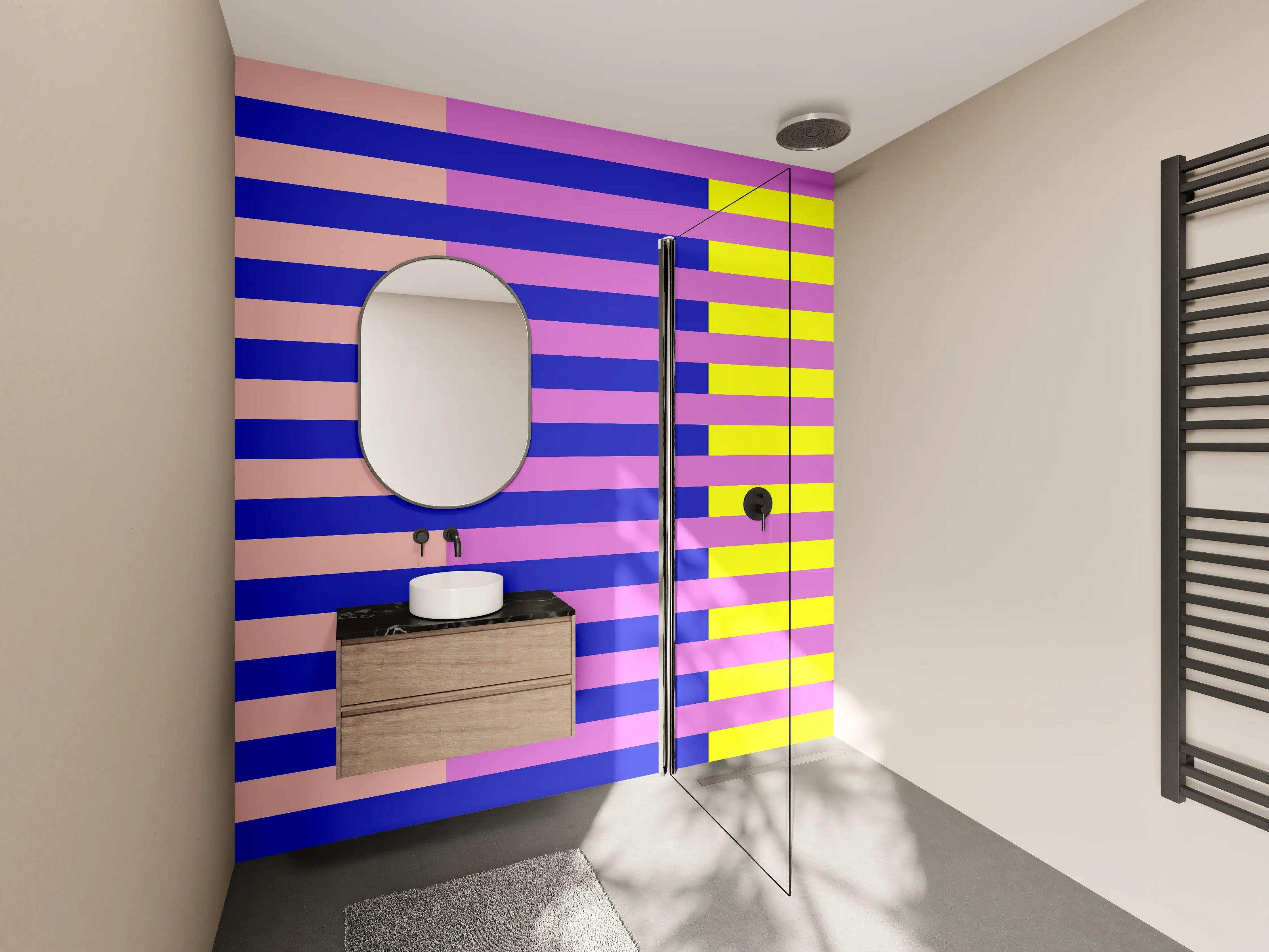 Wandverkleidung Bad - The Neons - Multy Stripes - Stellar