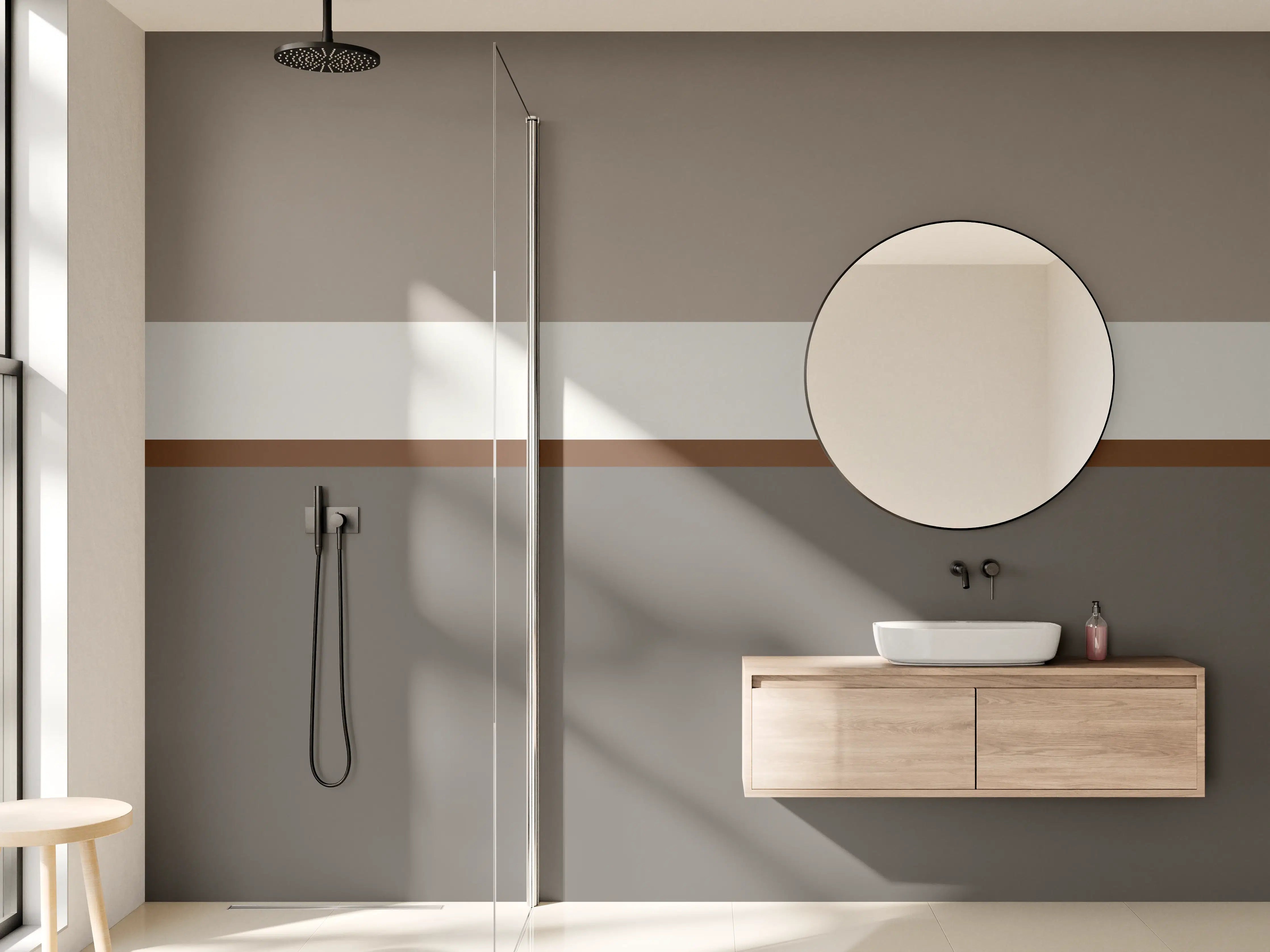 Wandverkleidung Bad - The Nudes - Horizontal - Ash