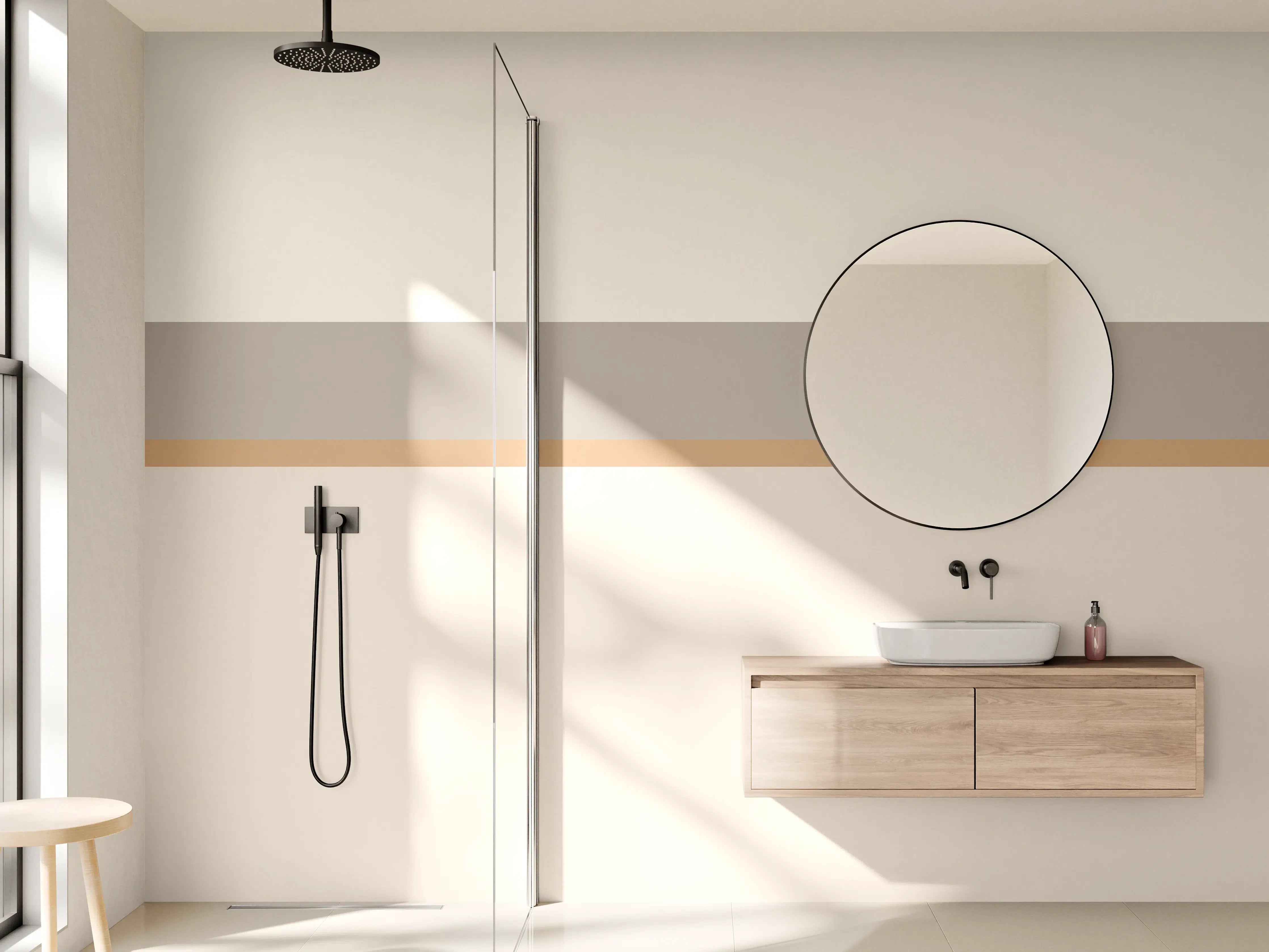 Wandverkleidung Bad - The Nudes - Horizontal - Caramel