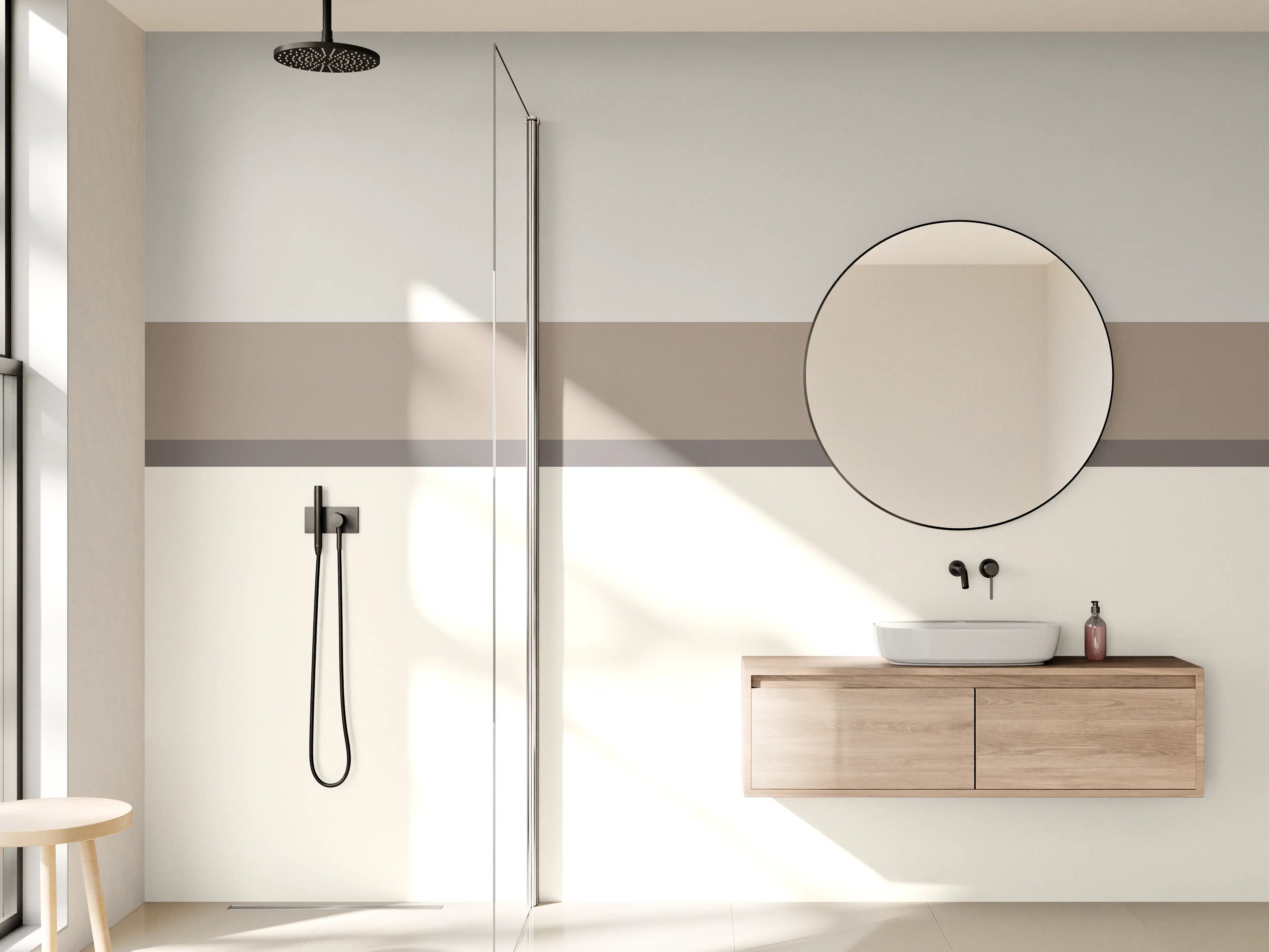 Wandverkleidung Bad - The Nudes - Horizontal - Fog