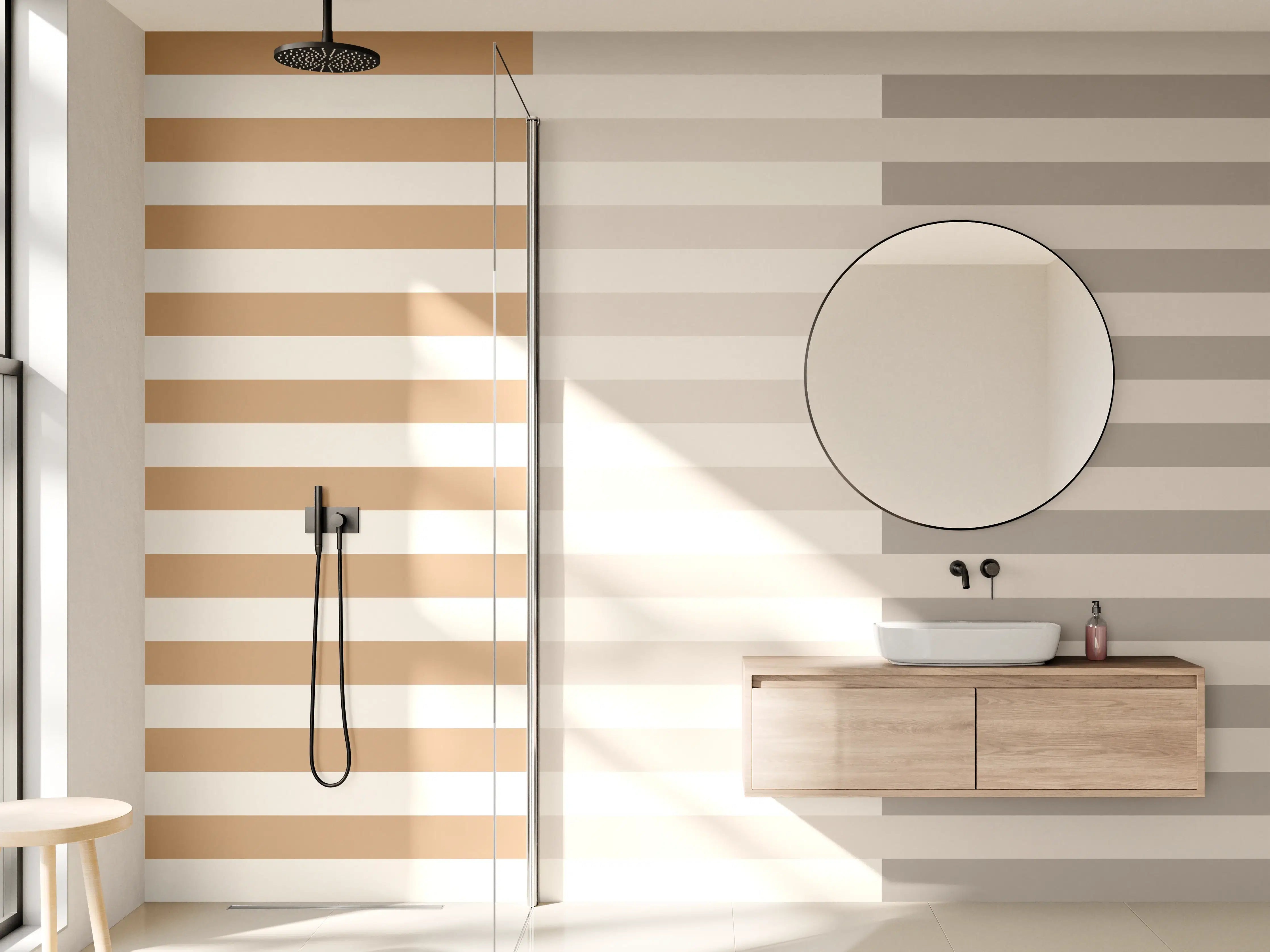 Wandverkleidung Bad - The Nudes - Multy Stripes - Caramel