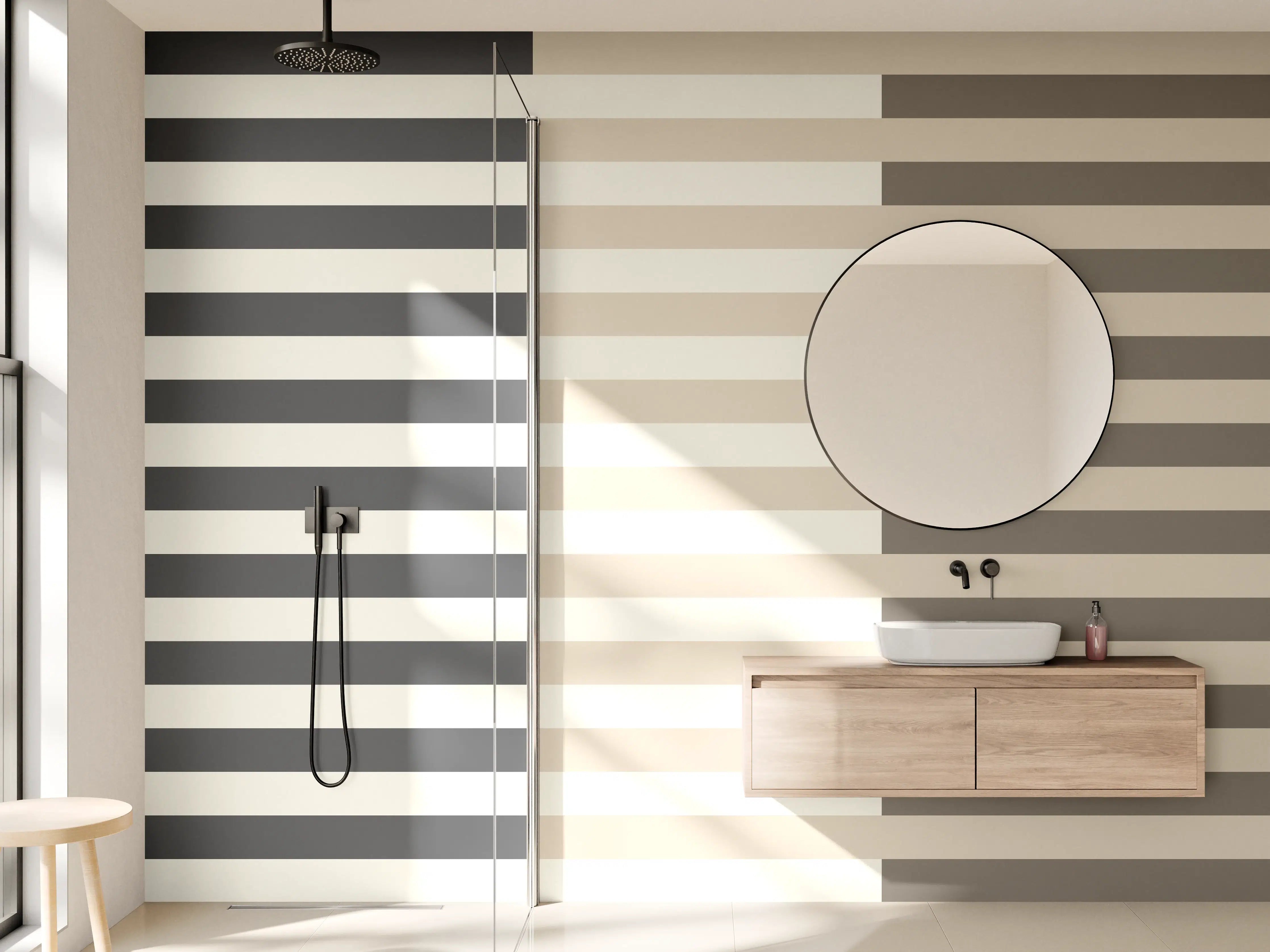 Wandverkleidung Bad - The Nudes - Multy Stripes - Toffee