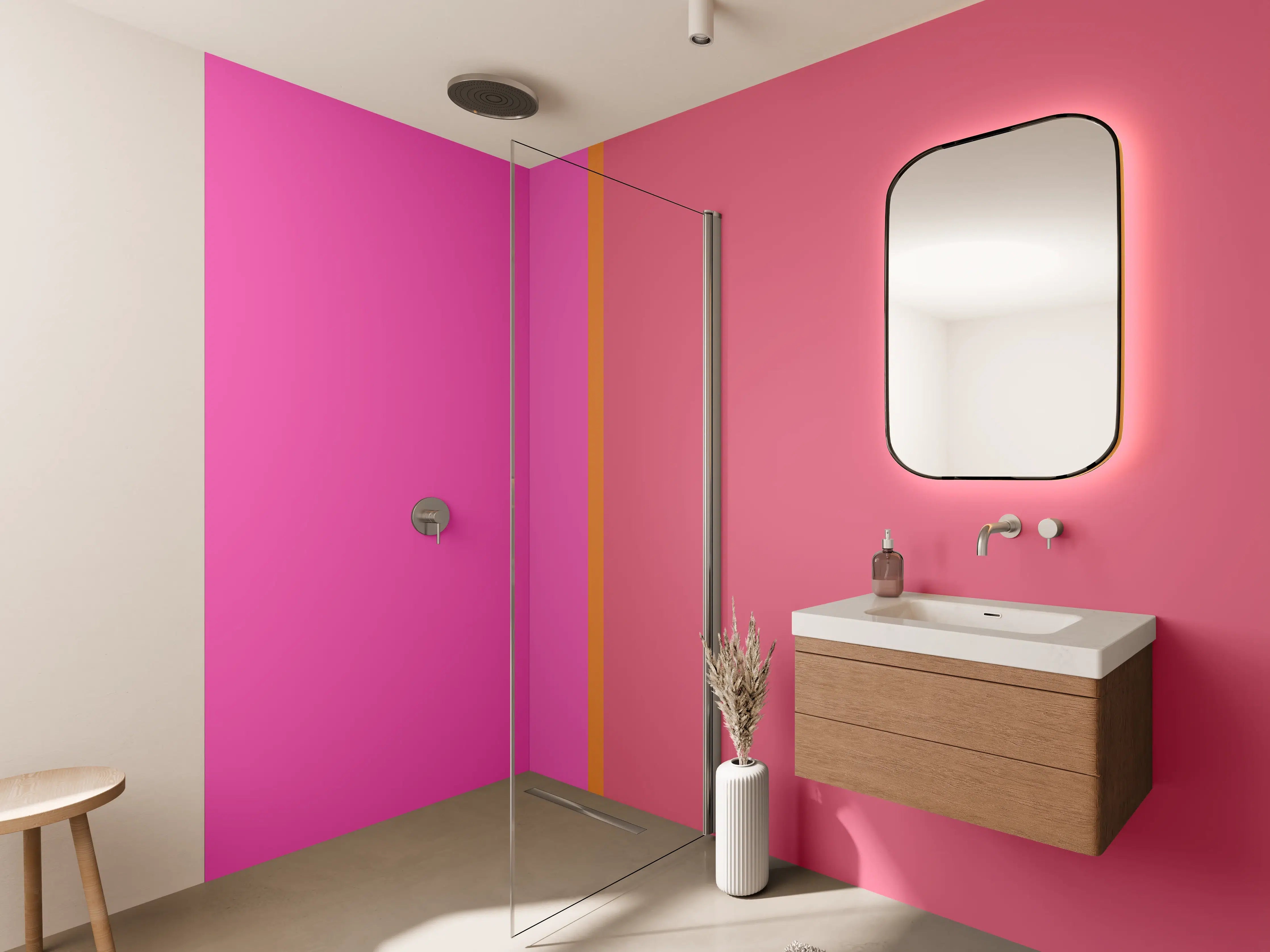 Wandverkleidung Bad - The Oranges - Easy Vertical - Fuchsia